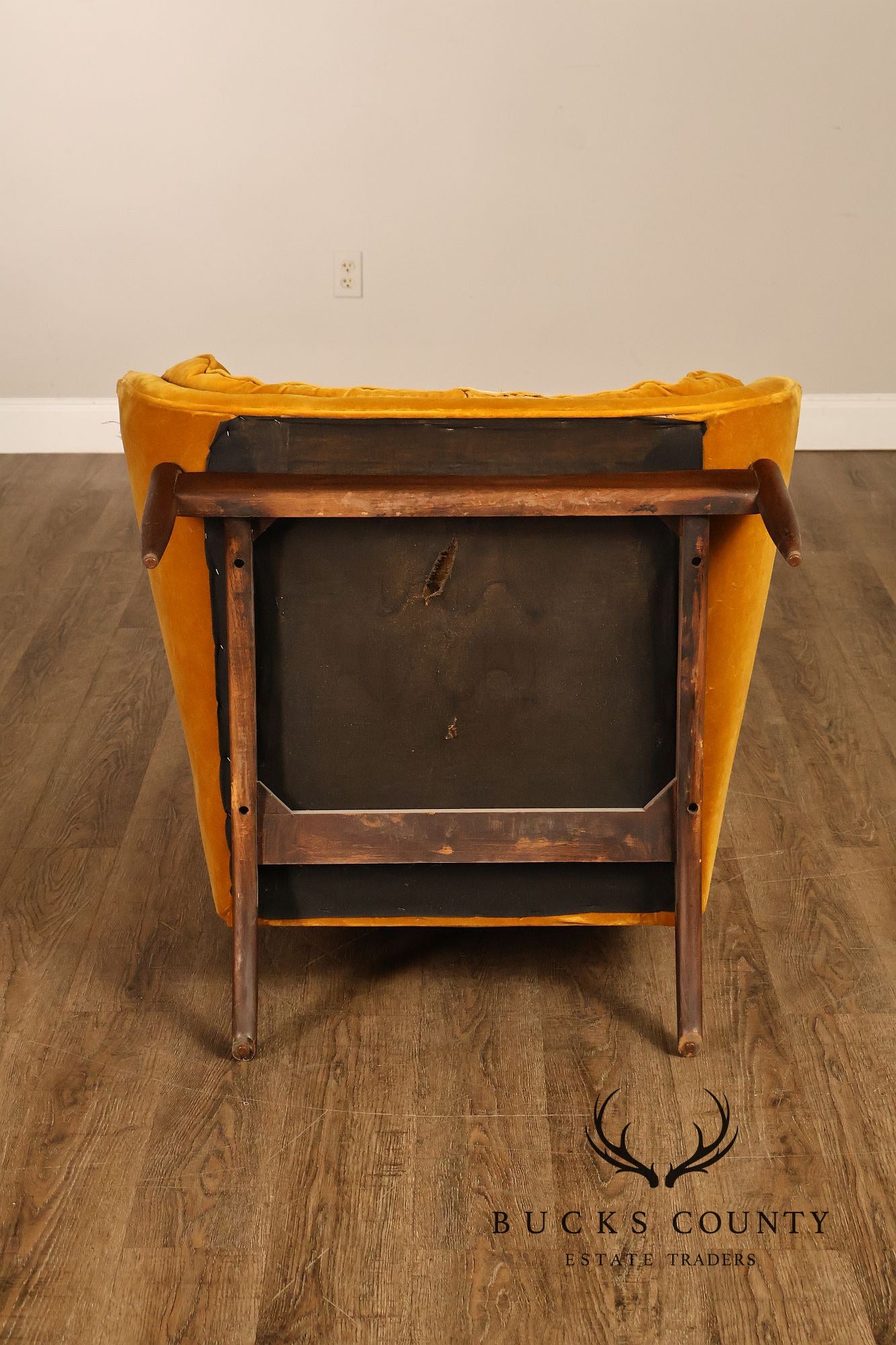 Mid Century Modern Tufted Lounge Chair and Ottoman