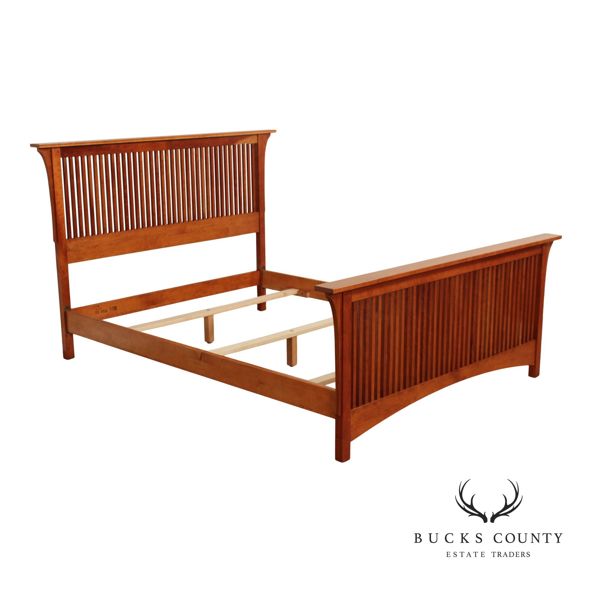 Stickley Mission Collection Cherry Queen Size Spindle Bed