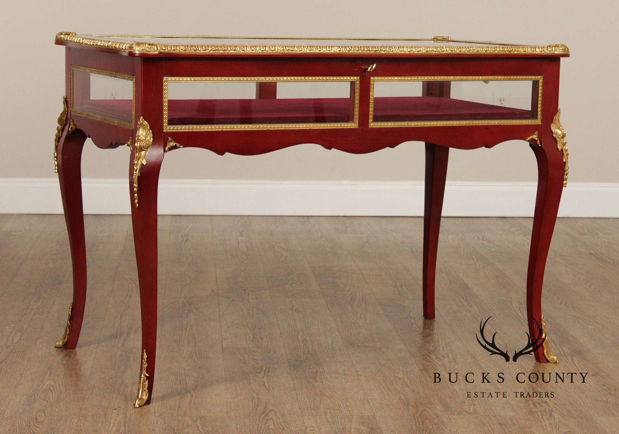 French Louis XV Style Vitrine Table