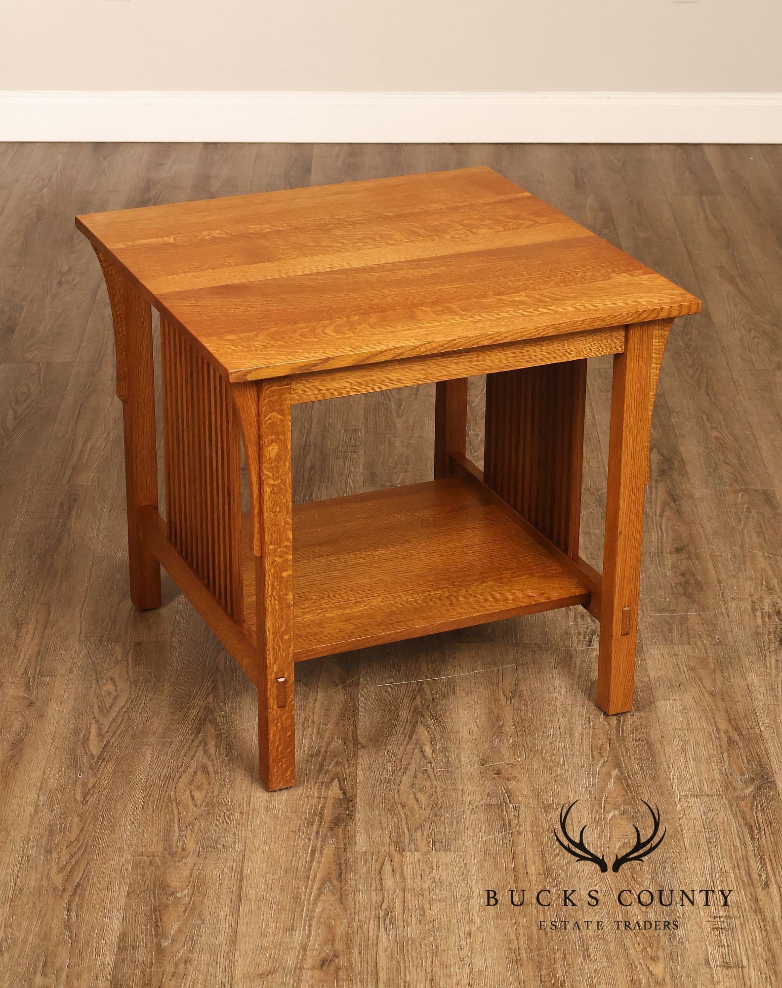 Stickley Mission Collection Oak Spindle Lamp Table