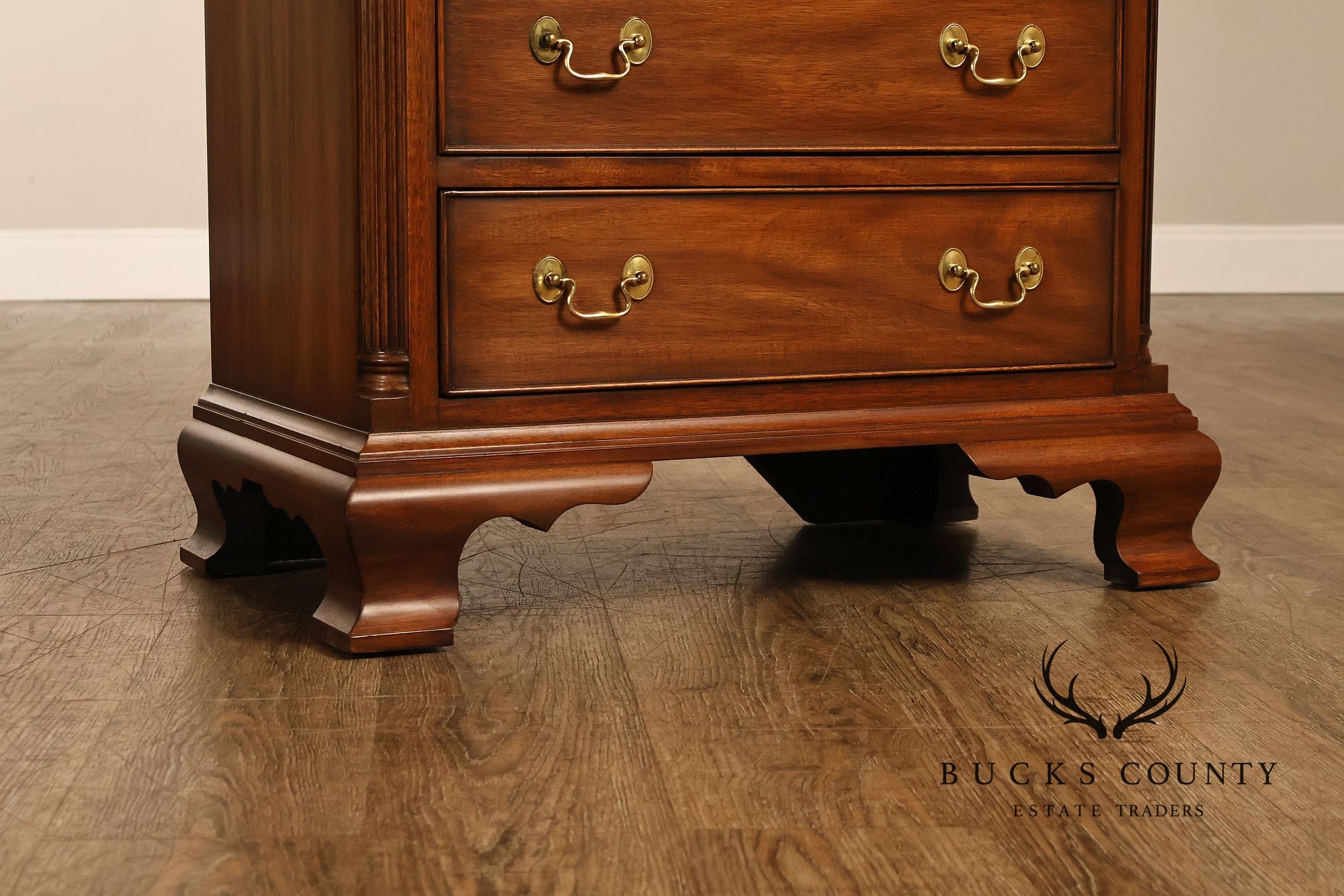 Henkel Harris Georgian Style Mahogany Bedside Chest