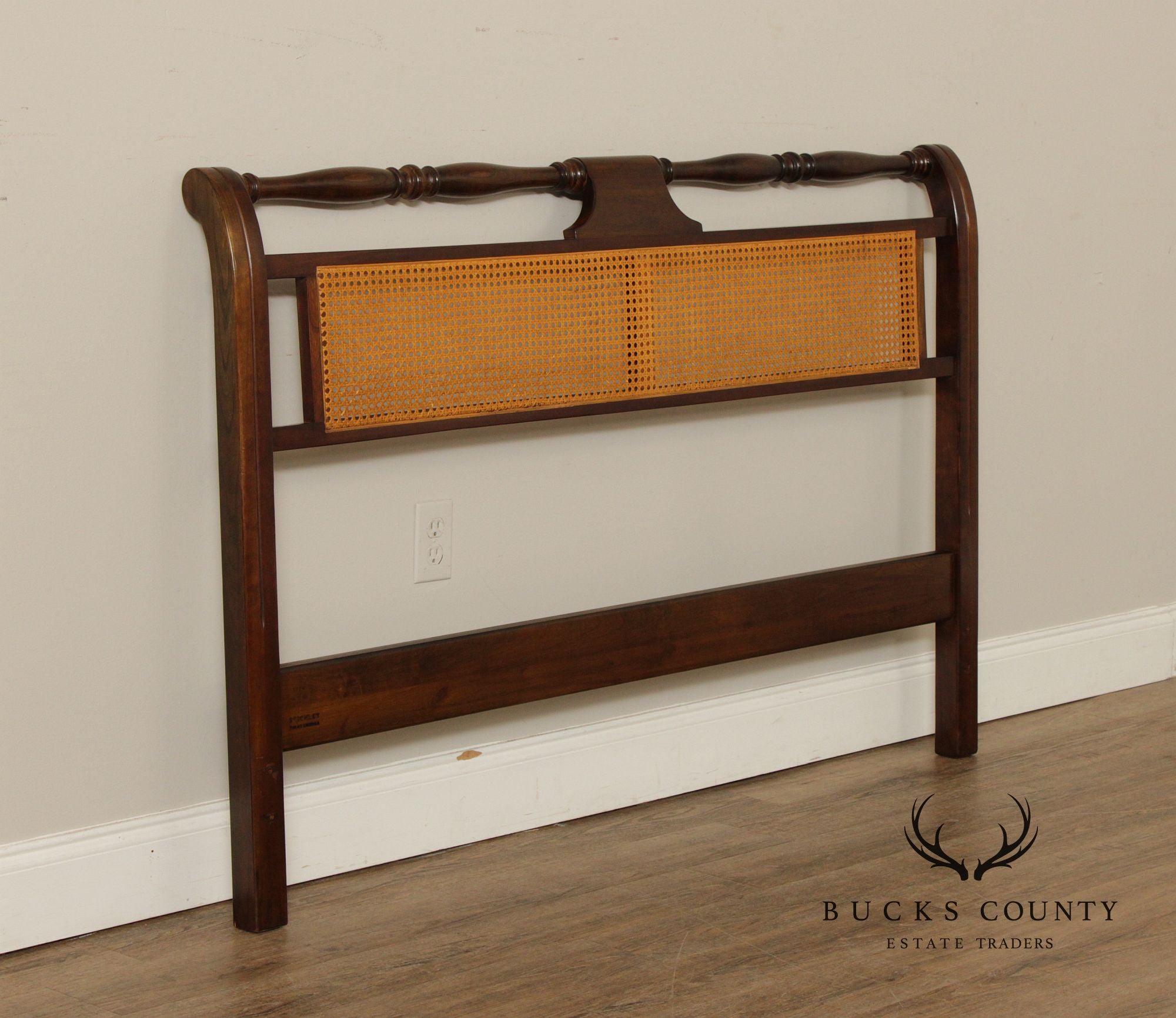 Stickley Cherry  And Cane Queen Headboard