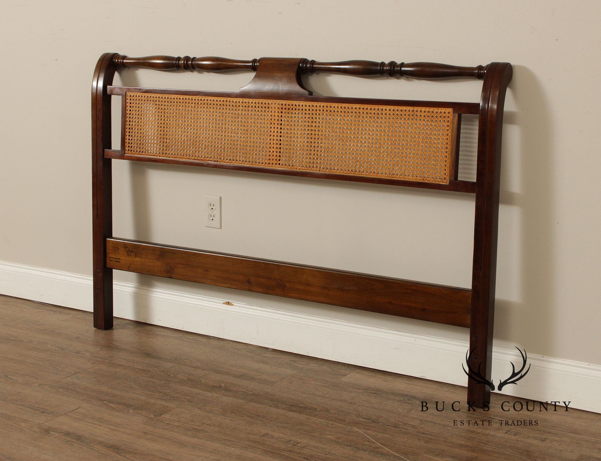 Stickley Cherry  And Cane Queen Headboard