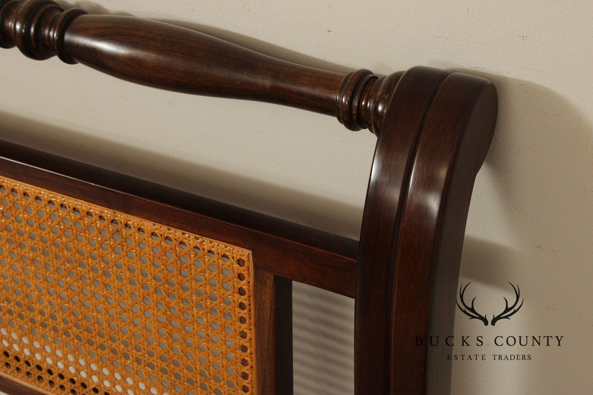 Stickley Cherry  And Cane Queen Headboard