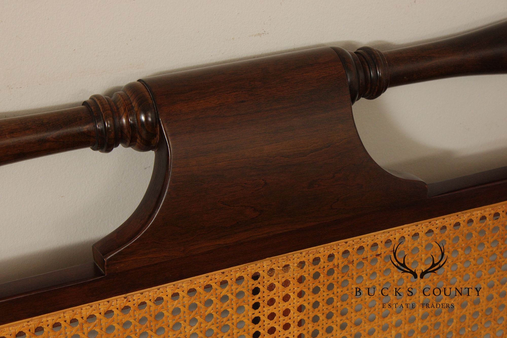 Stickley Cherry  And Cane Queen Headboard