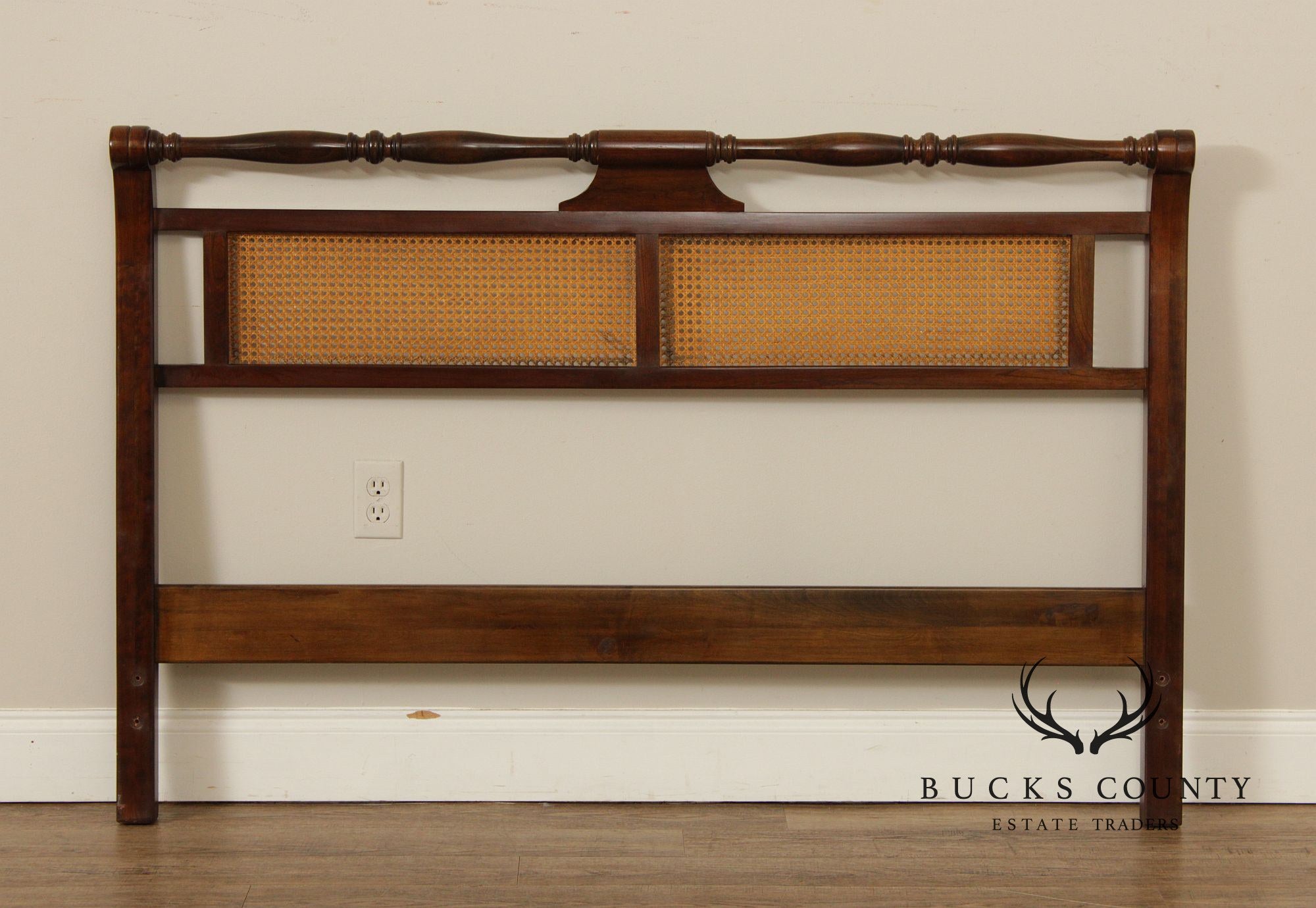 Stickley Cherry  And Cane Queen Headboard