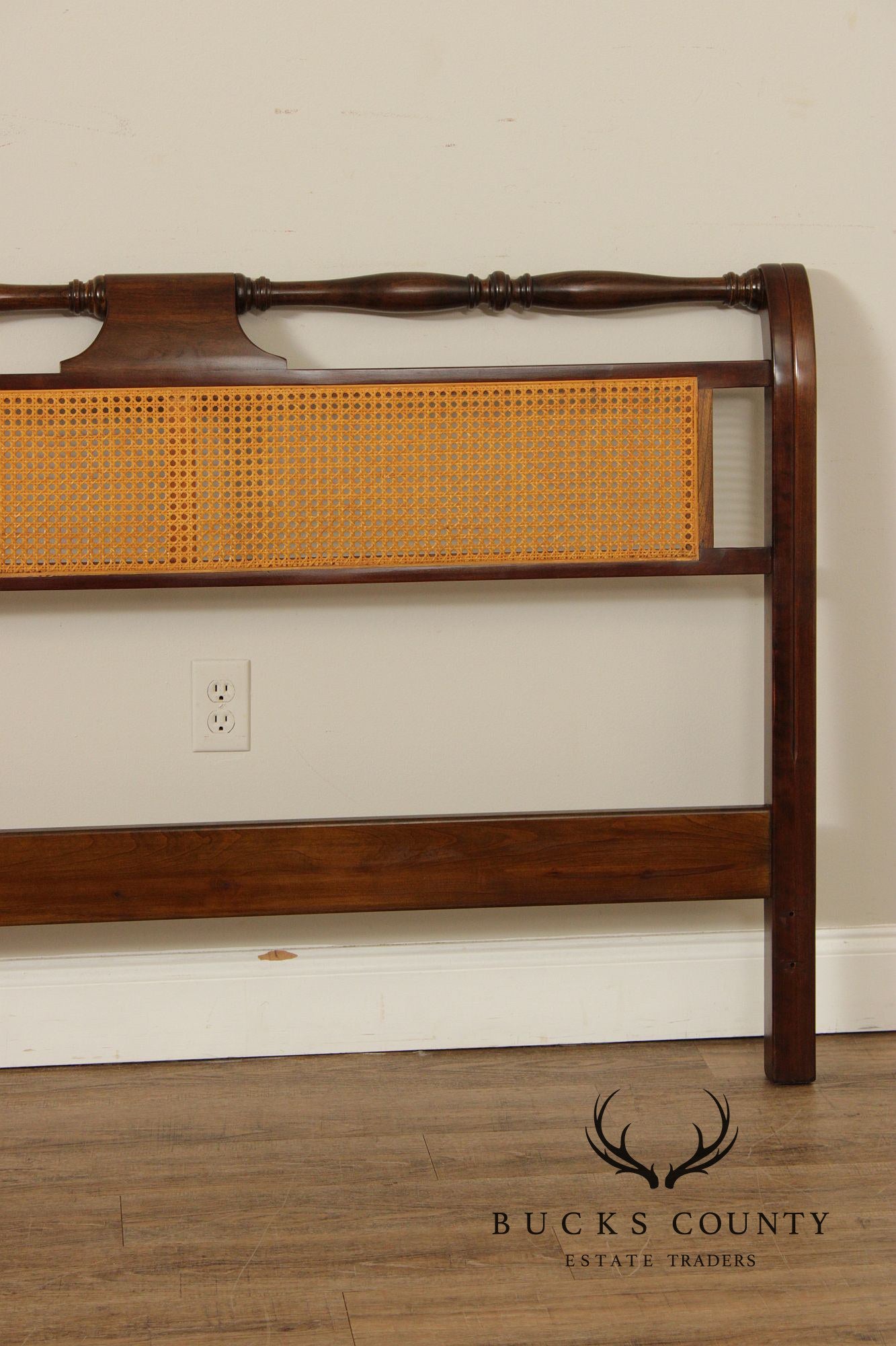 Stickley Cherry  And Cane Queen Headboard