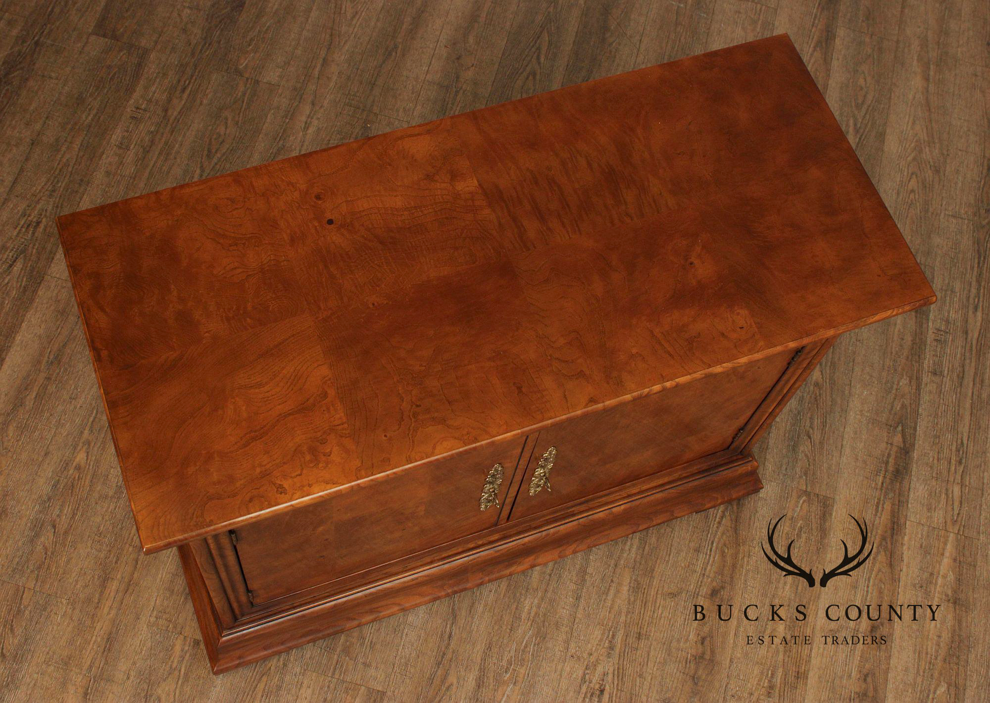 Henredon Charles X Style Burlwood Server Cabinet