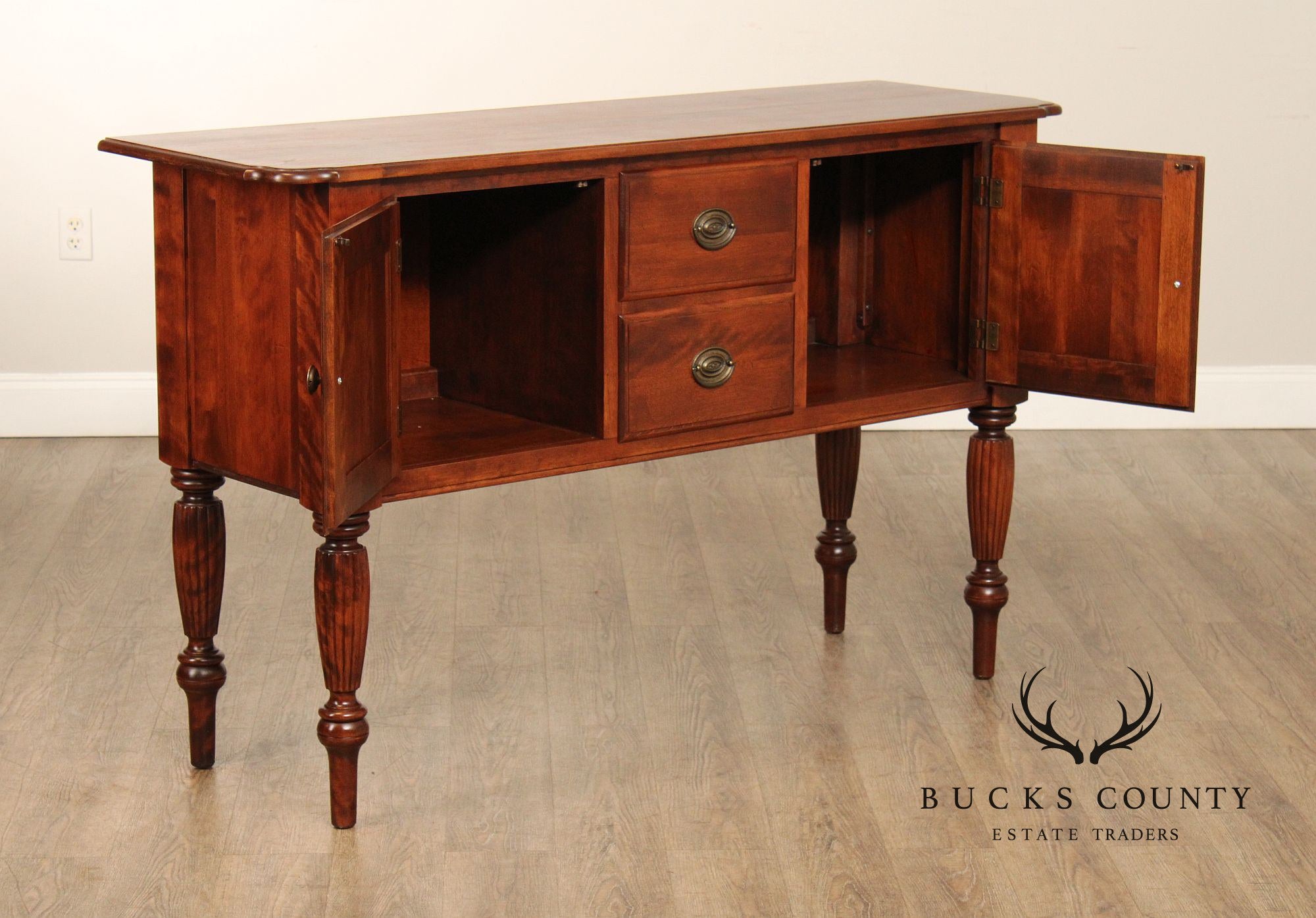 Nichols & Stone Maple Server Sideboard With Fluted Legs