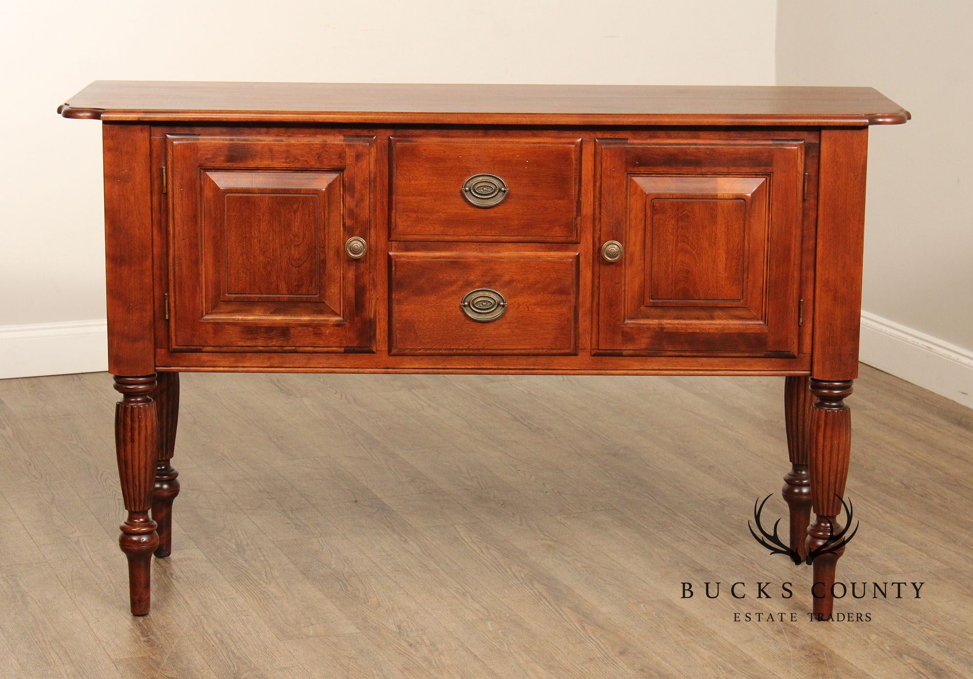 Nichols & Stone Maple Server Sideboard With Fluted Legs