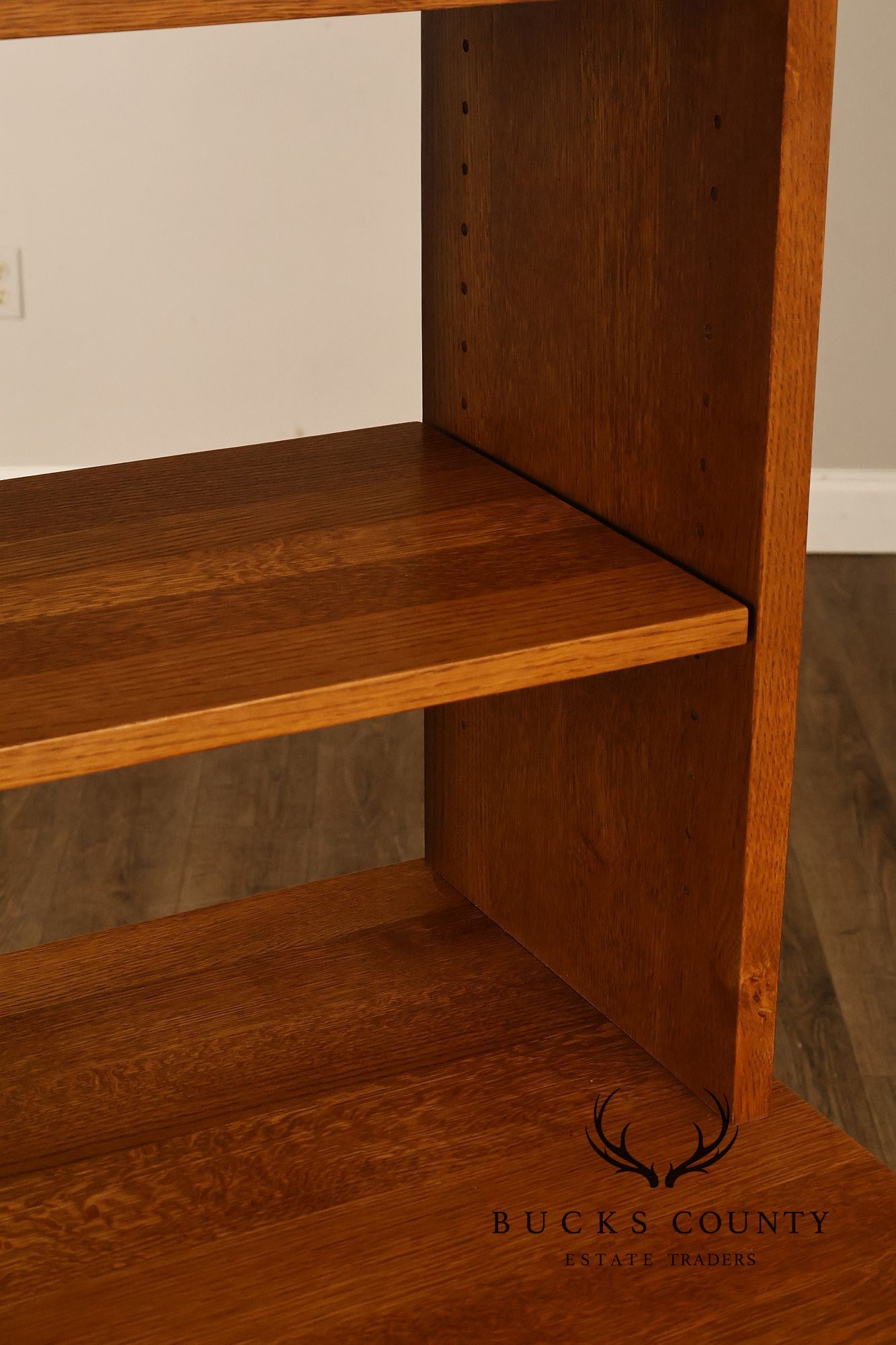 Stickley Mission Collection Oak Spindle Desk with Hutch