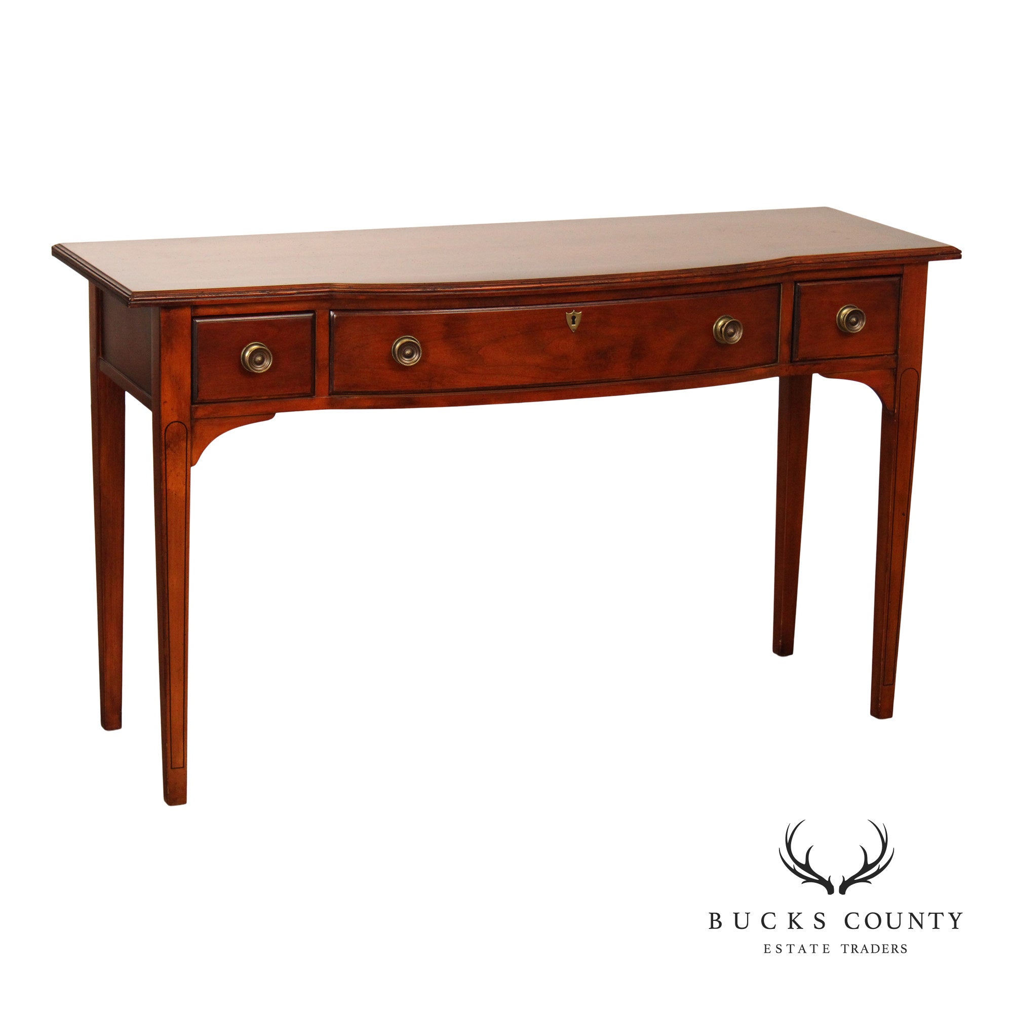 Hekman Federal Style Three Drawer Console Table