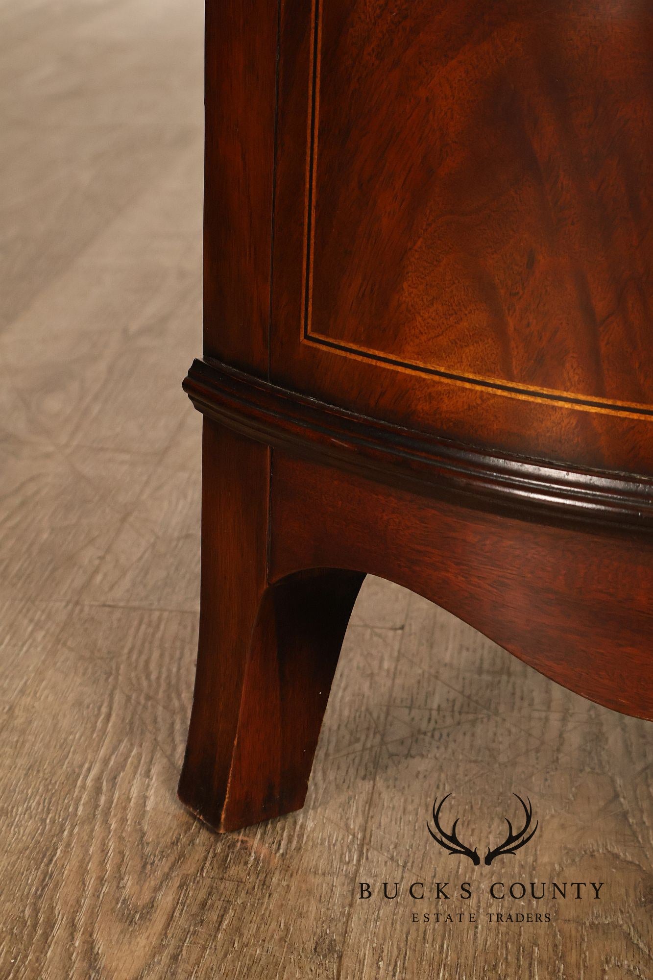 Henkel Harris Georgian Style Mahogany Demilune Console