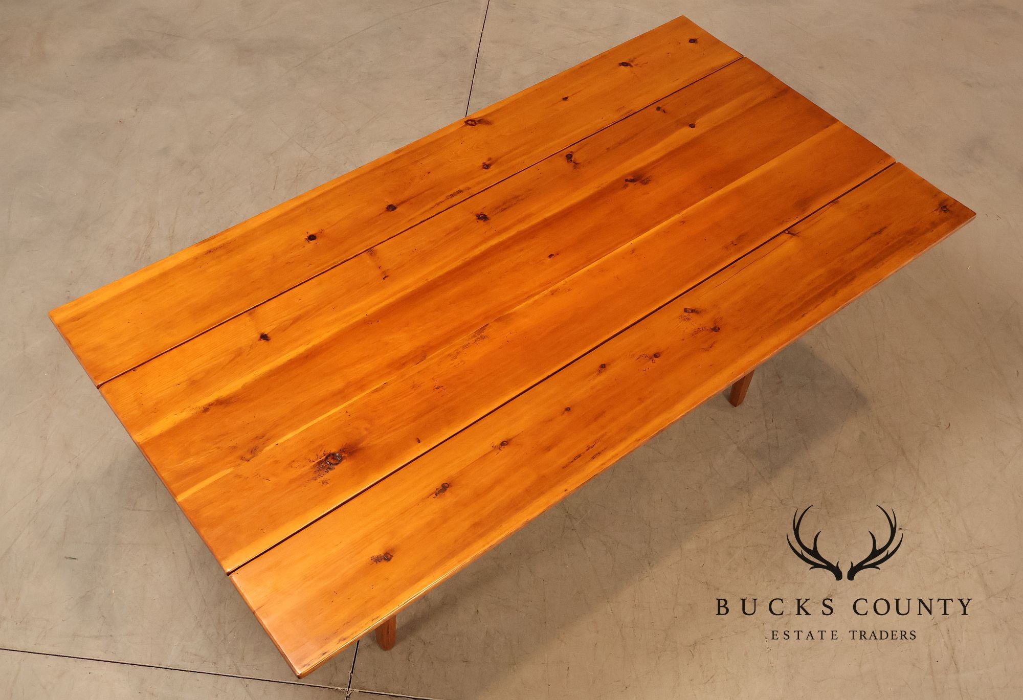 Stephen Von Hohen Primitive Pine Drop Leaf Dining Table
