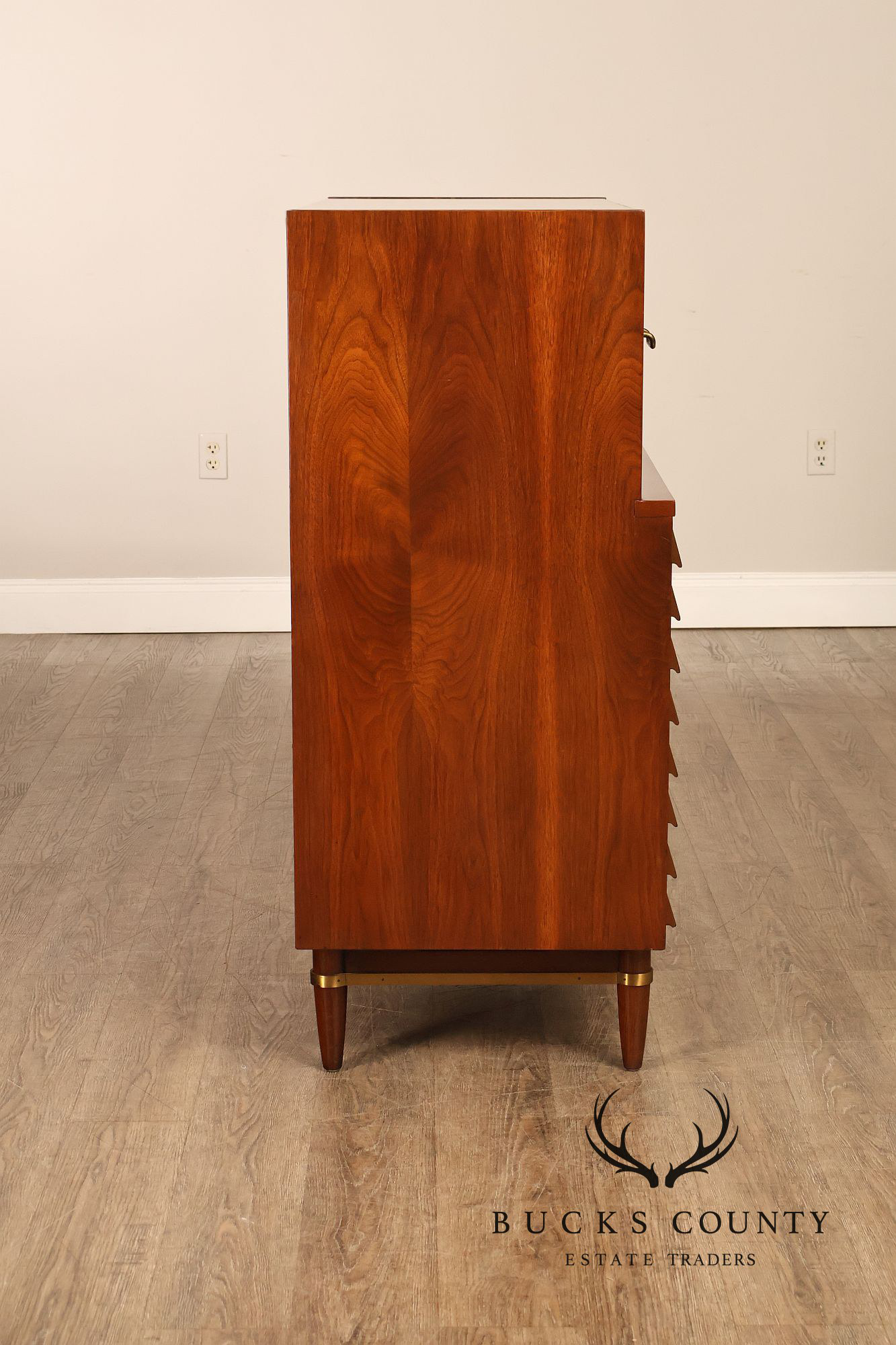 American Of Martinsville Mid Century Modern Walnut High Chest