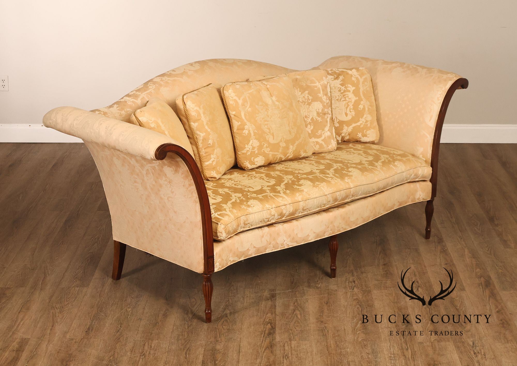Southwood Sheraton Style Camelback Upholstered Sofa