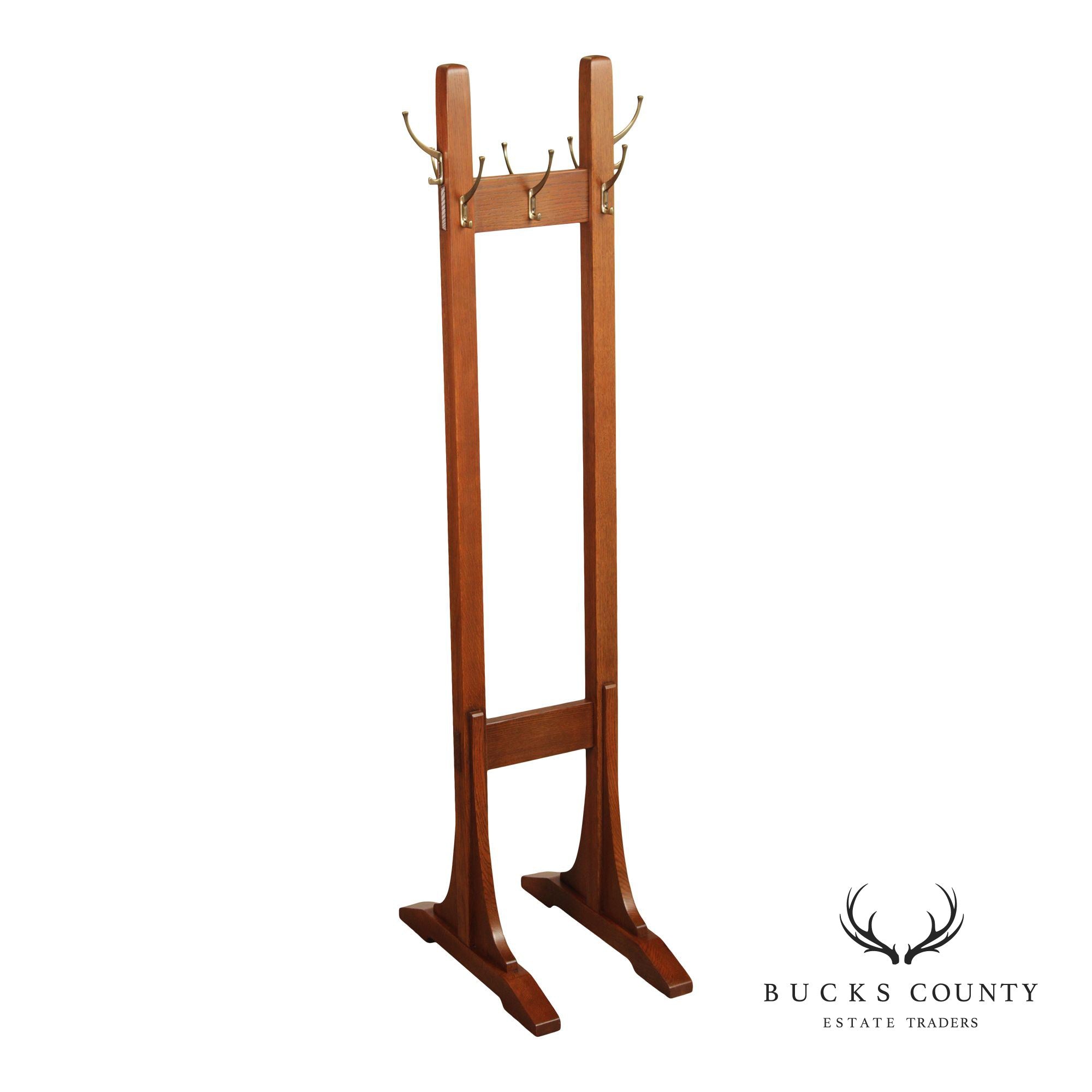Stickley Mission Collection Oak Double Coat Rack