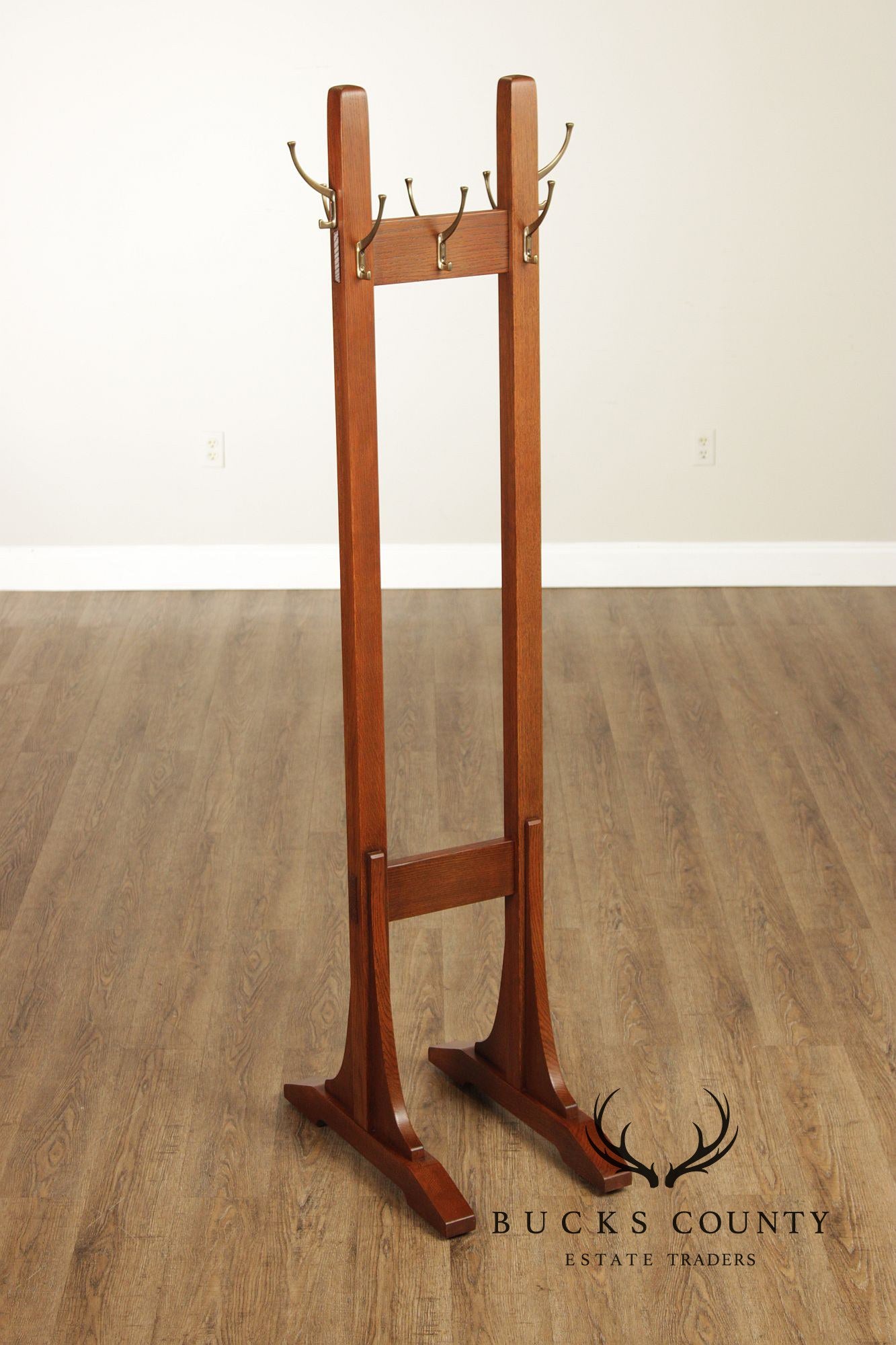 Stickley Mission Collection Oak Double Coat Rack
