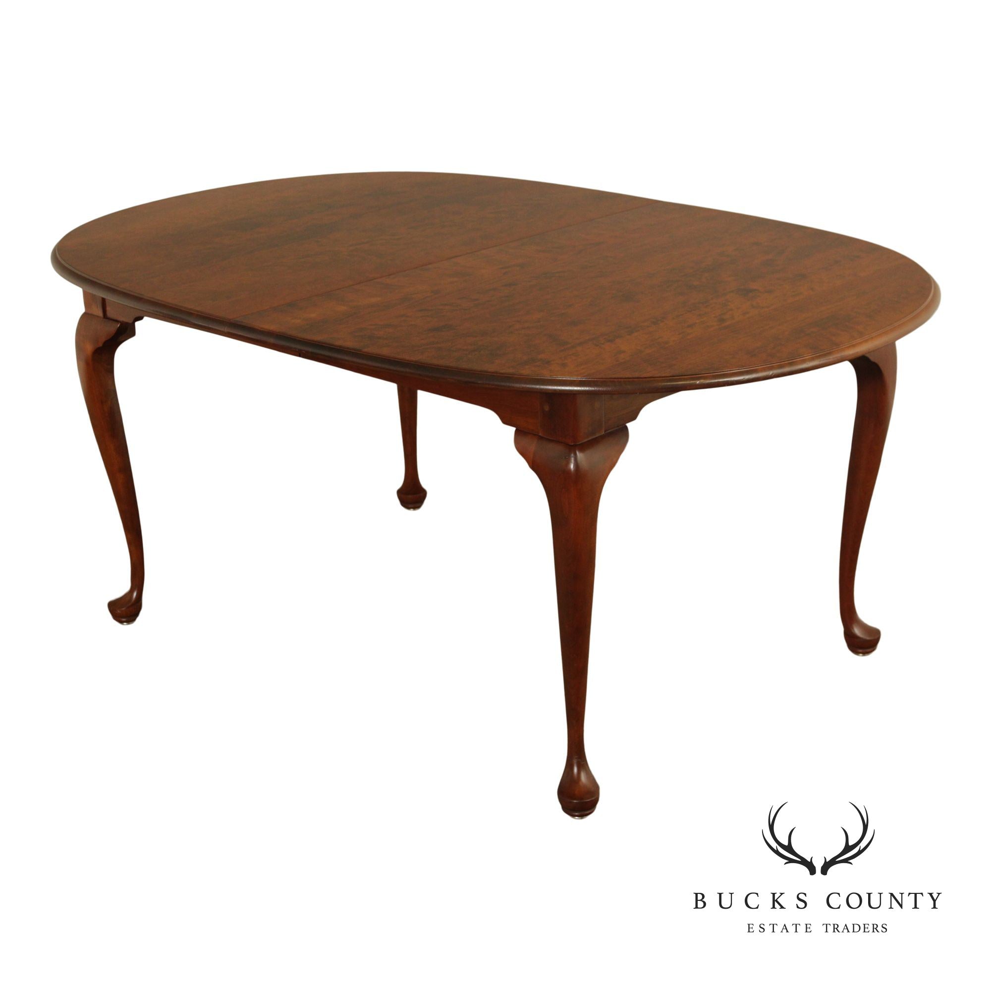 Stickley Queen Anne Style Oval Cherry Expandable Dining Table