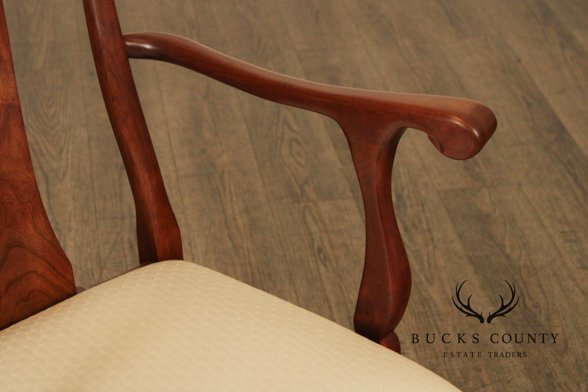 Stickley Queen Anne Style Set of Six Cherry Dining Chairs