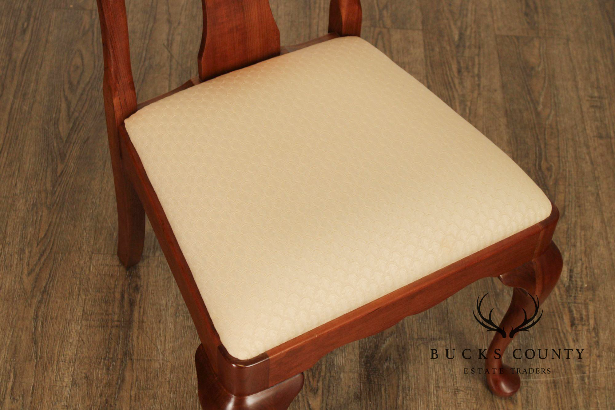 Stickley Queen Anne Style Set of Six Cherry Dining Chairs