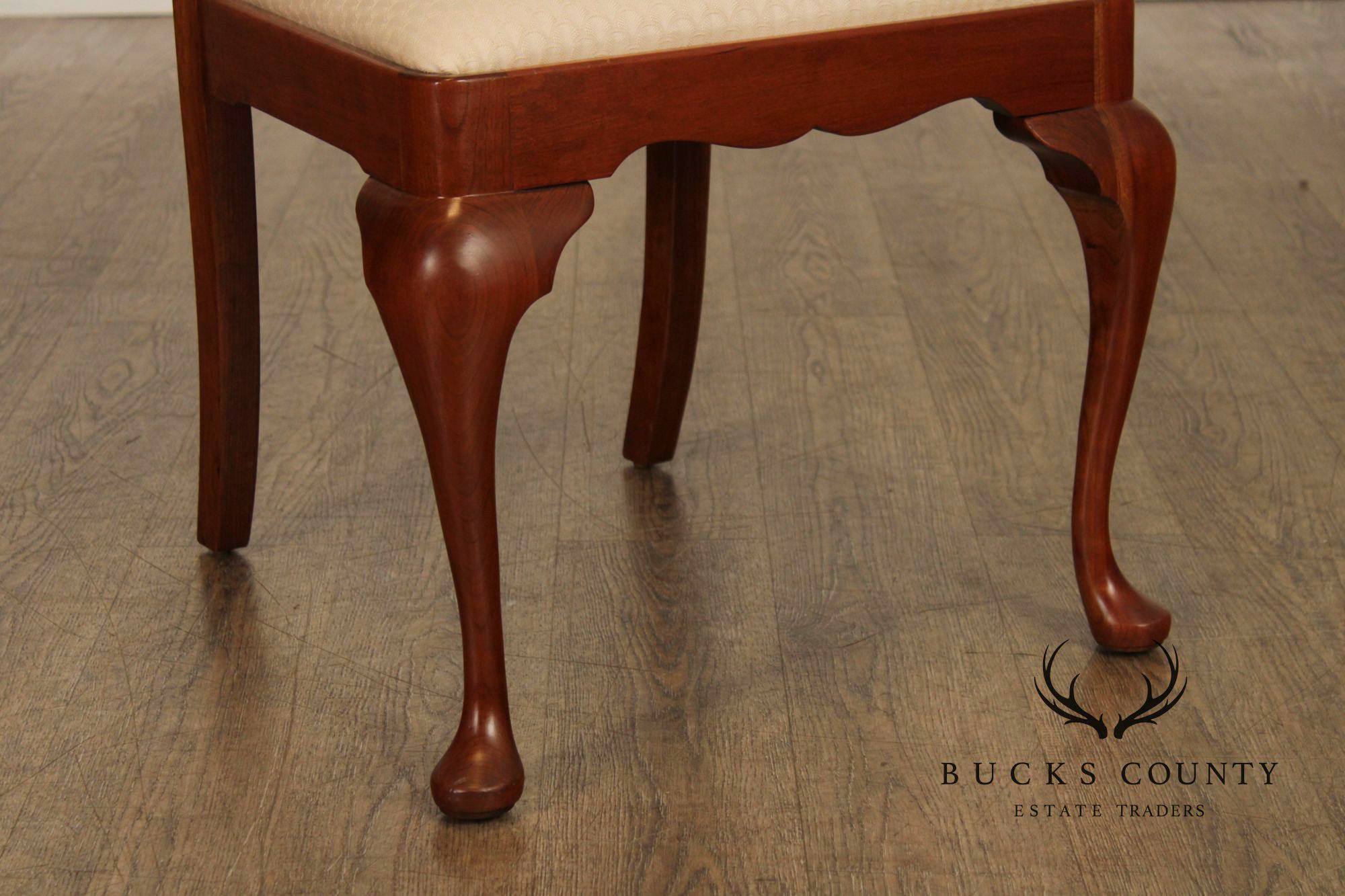 Stickley Queen Anne Style Set of Six Cherry Dining Chairs