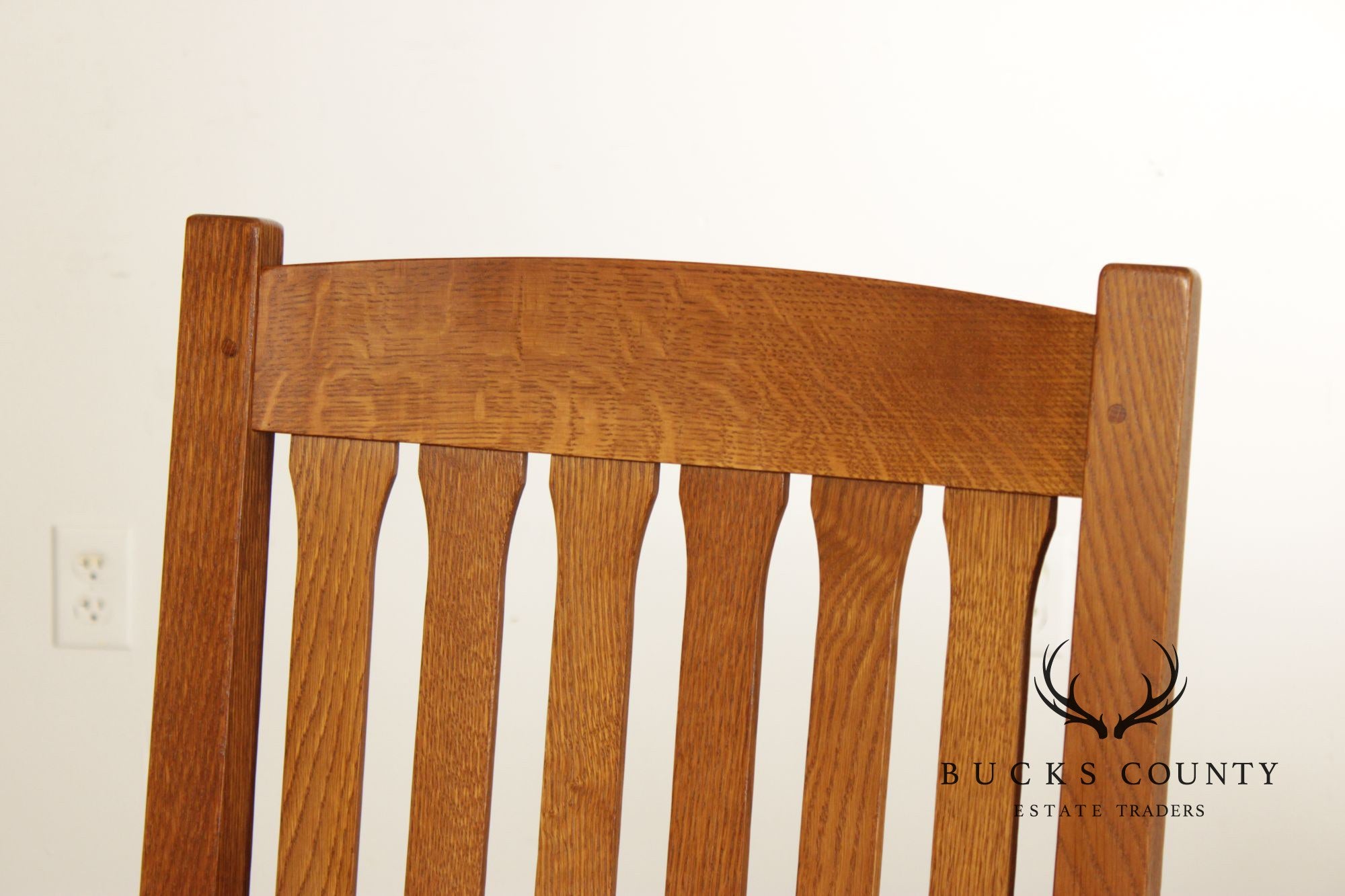 Stickley Mission Collection Oak and Leather Cottage Armchair