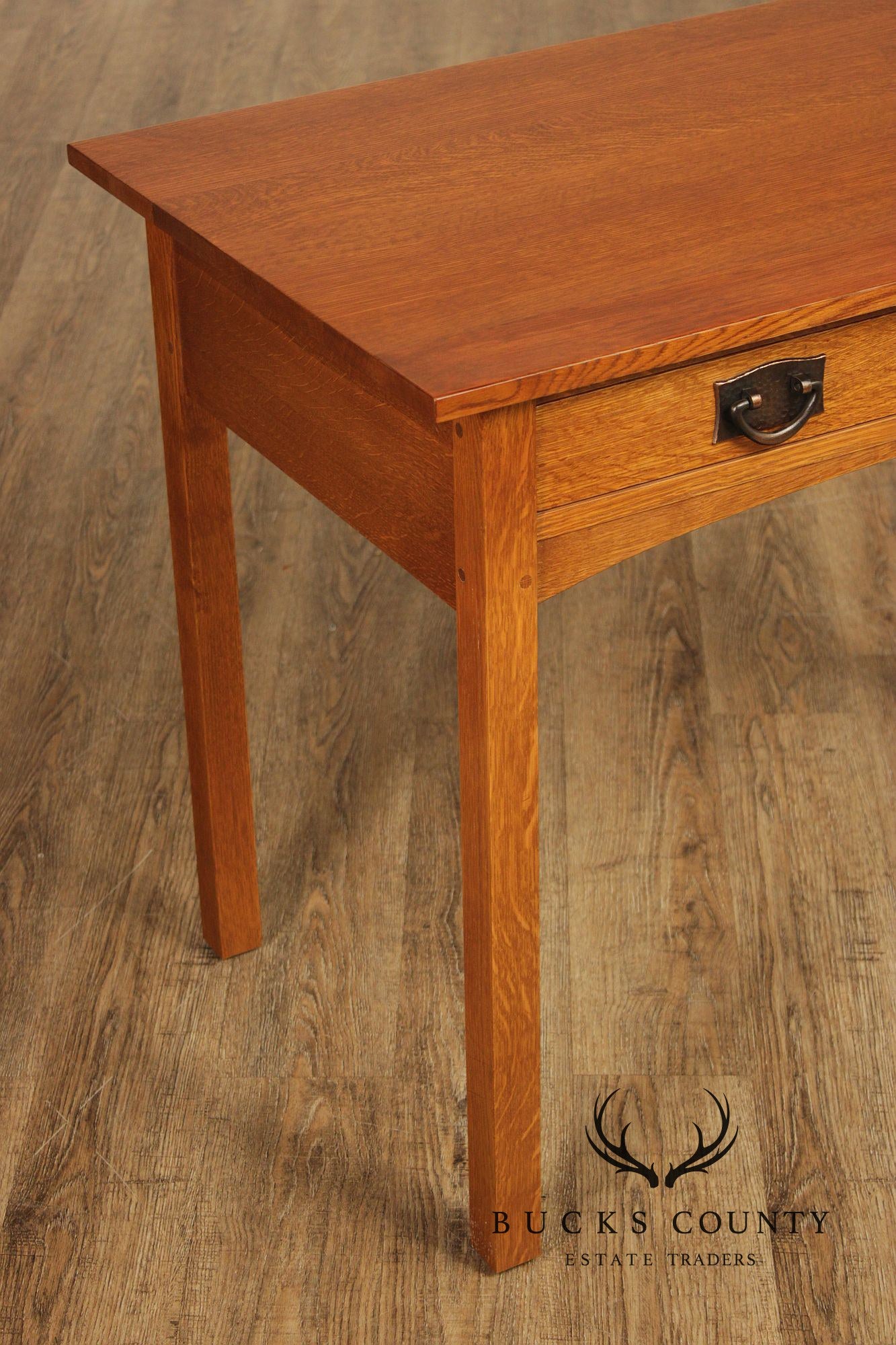 Stickley Mission Collection Oak Two Drawer Writing Desk