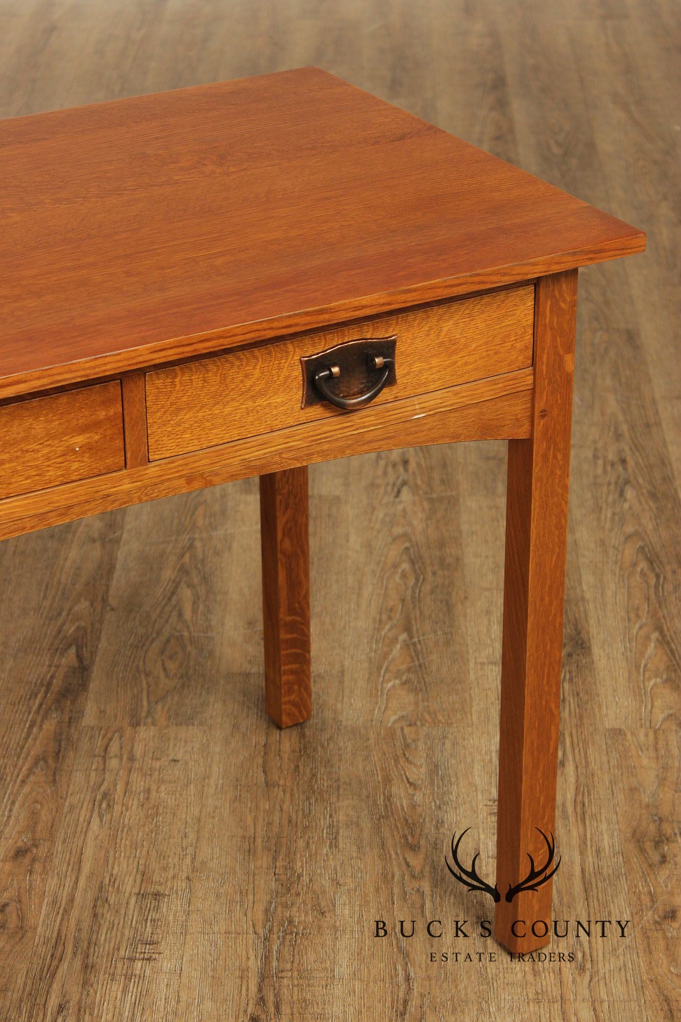 Stickley Mission Collection Oak Two Drawer Writing Desk