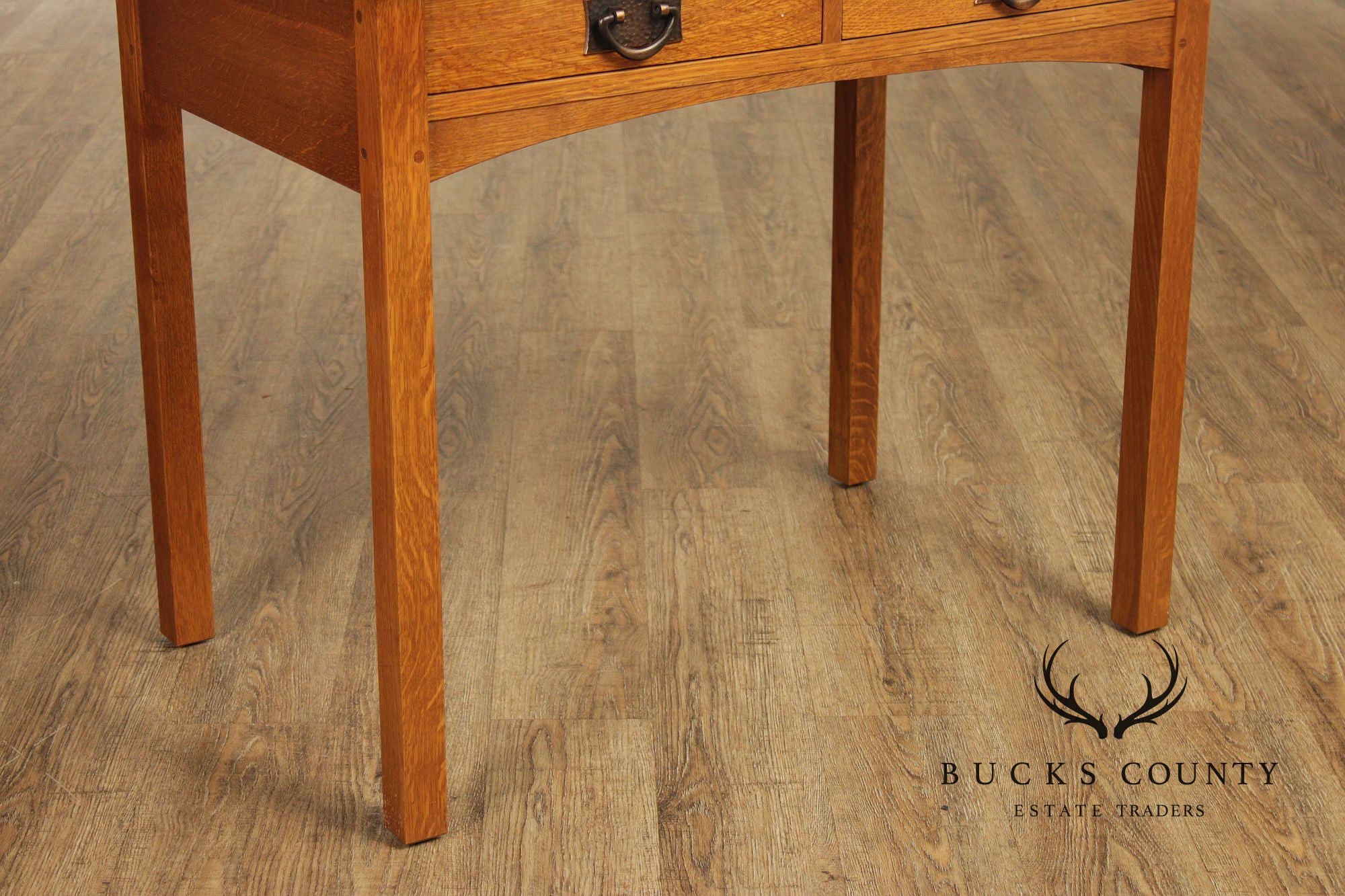 Stickley Mission Collection Oak Two Drawer Writing Desk