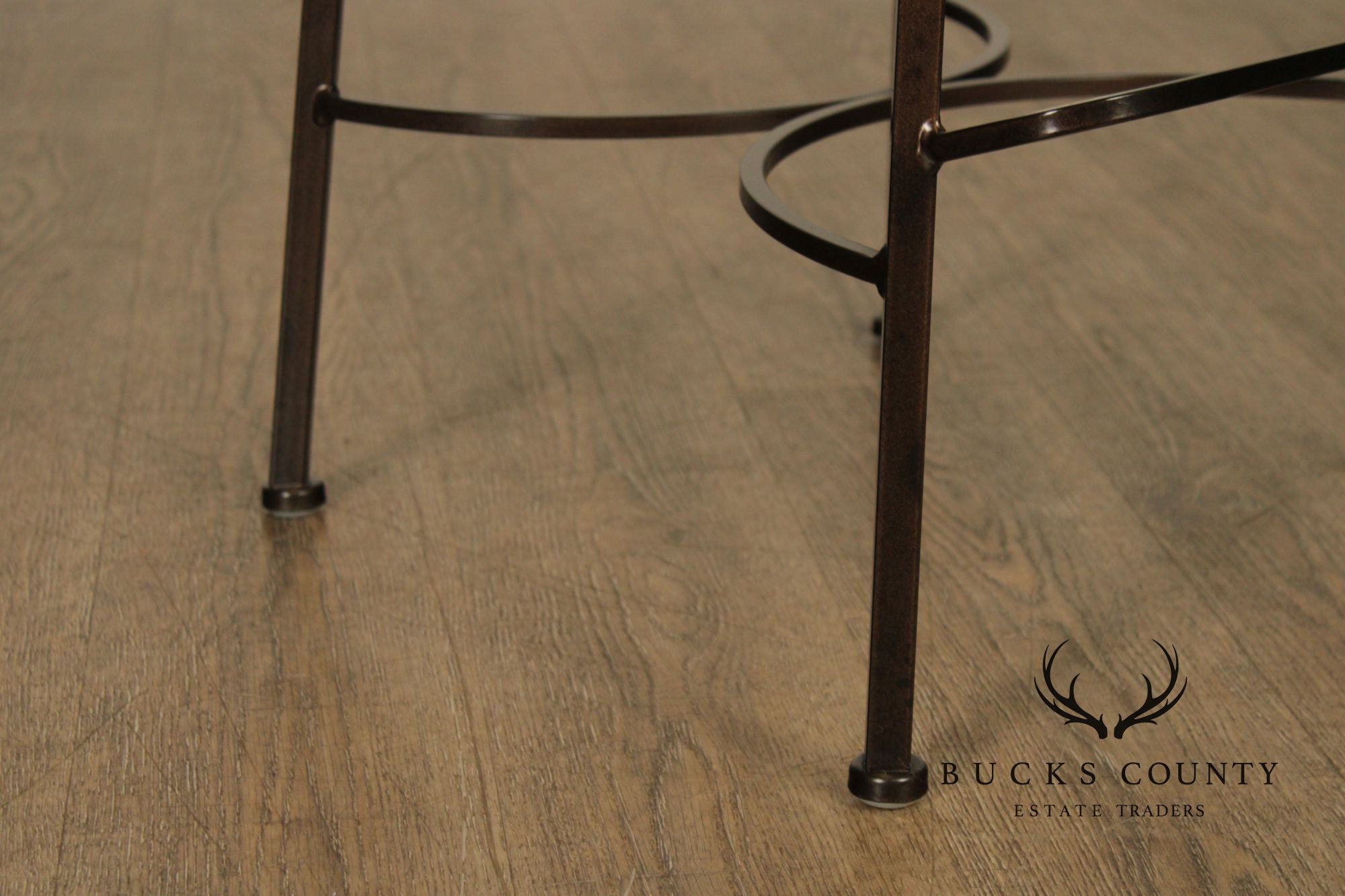 Charleston Forge Set of Five Wrought Iron Swivel Bar Stools