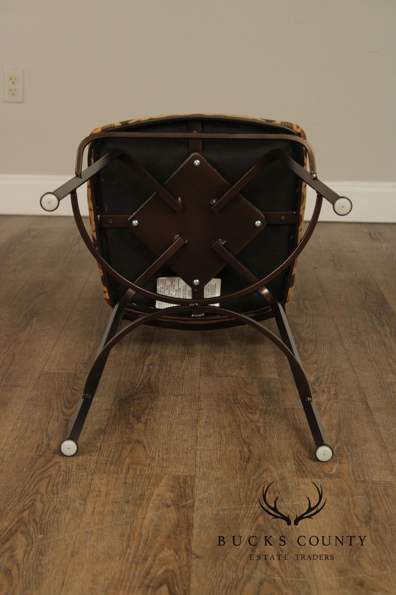 Charleston Forge Set of Five Wrought Iron Swivel Bar Stools