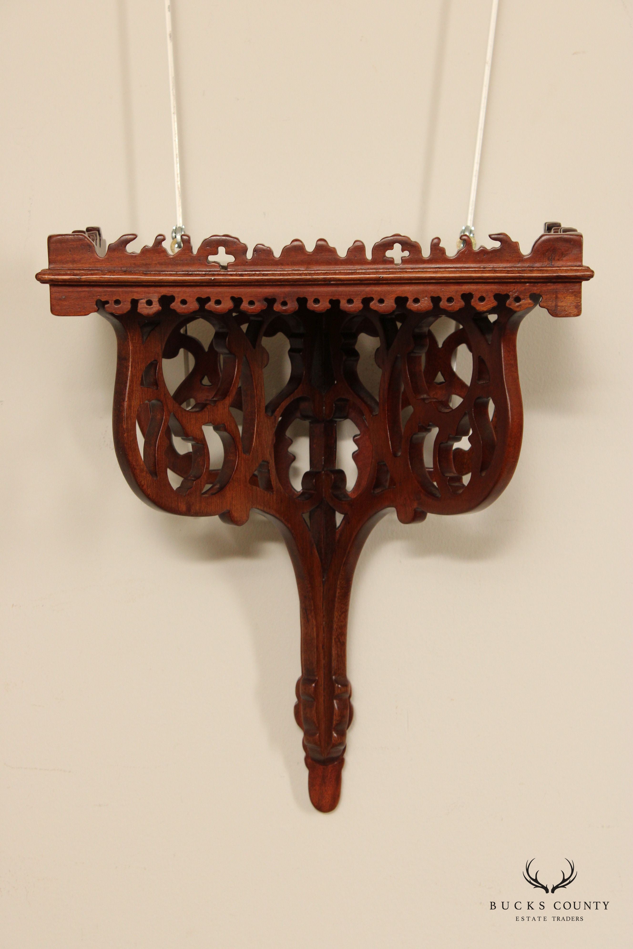 Victorian Style Carved Mahogany Wall Bracket