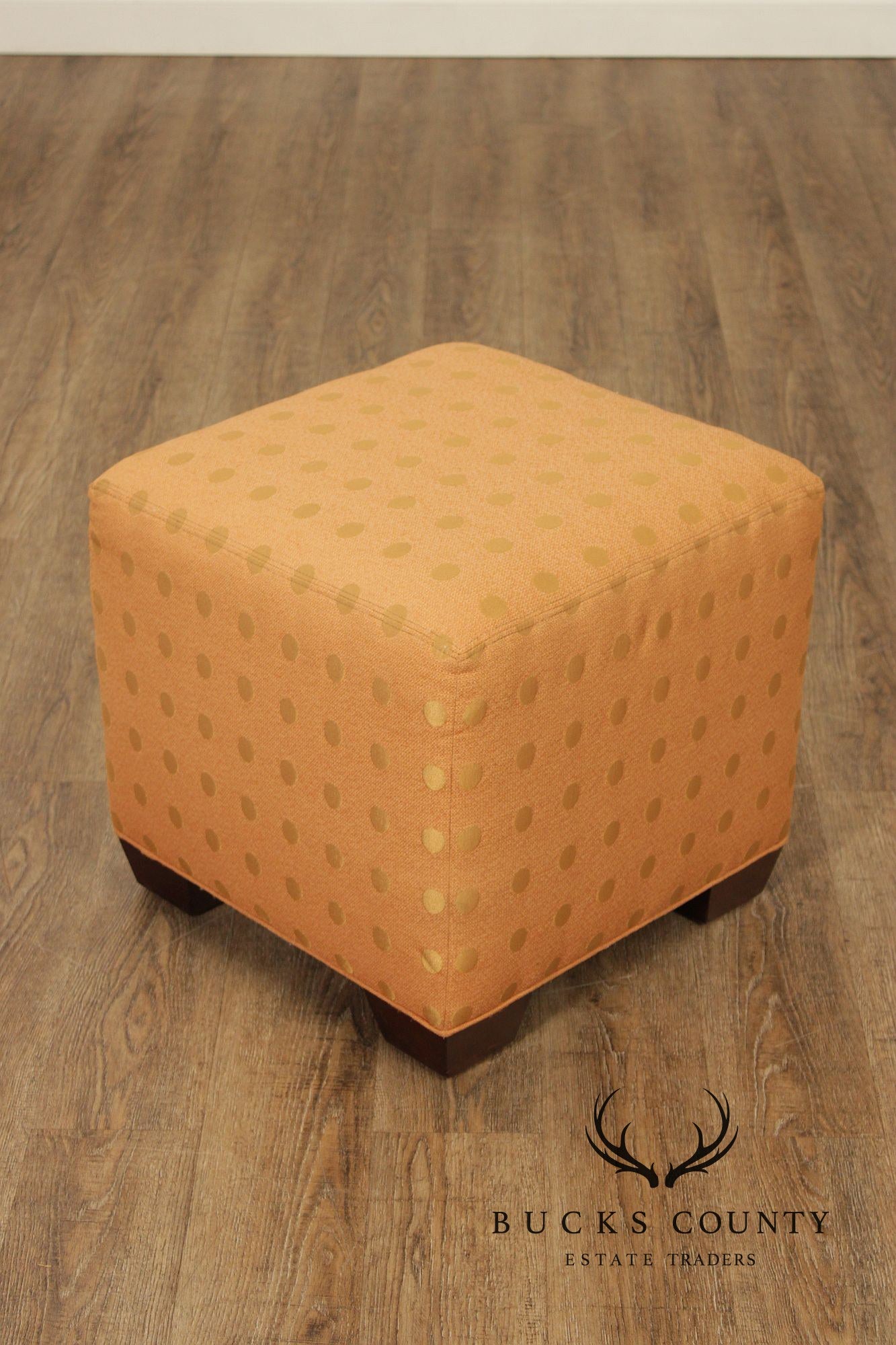 Pair of Upholstered Cube Ottomans
