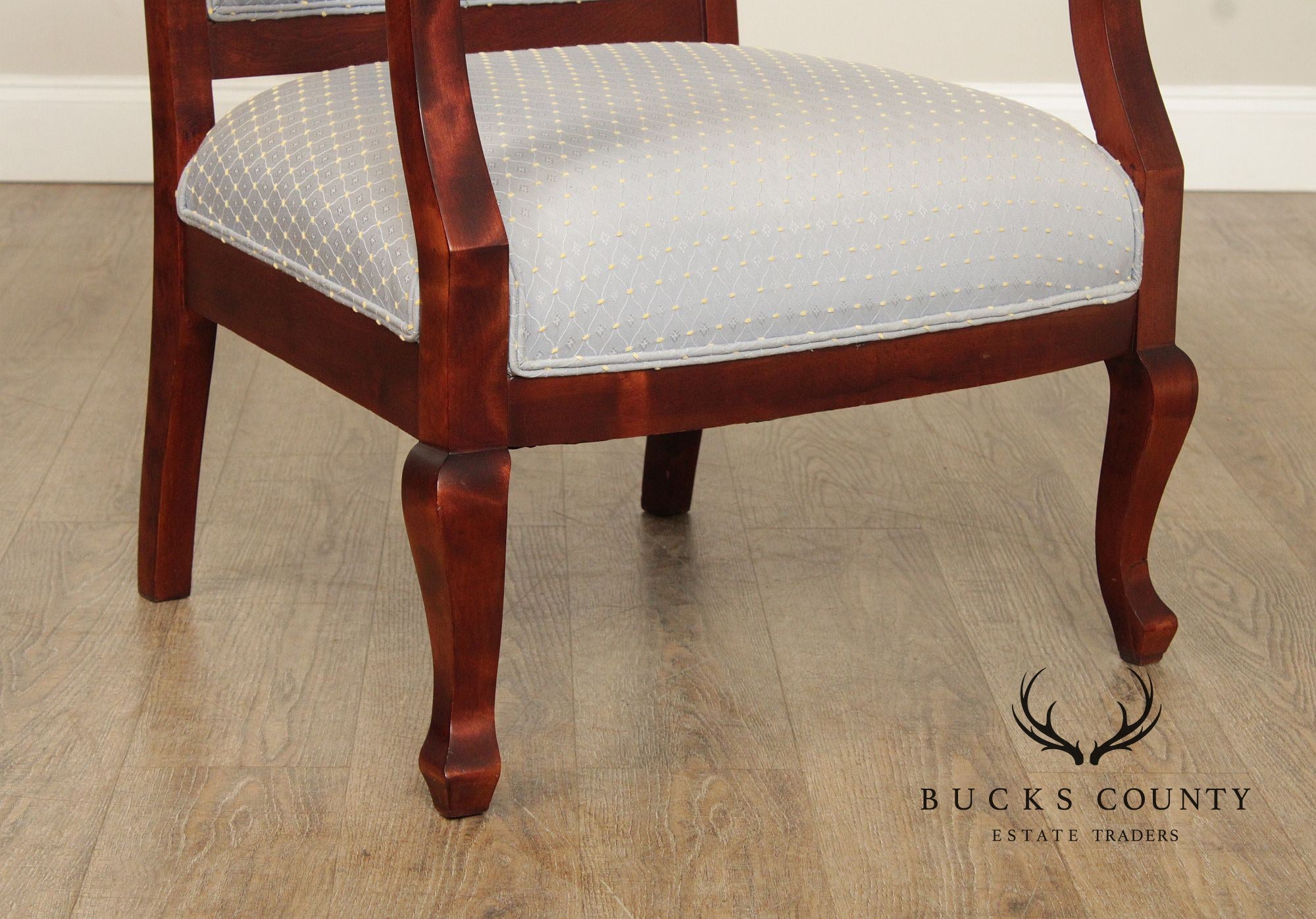 Antique Victorian Mahogany Set Of Two Parlor Chairs