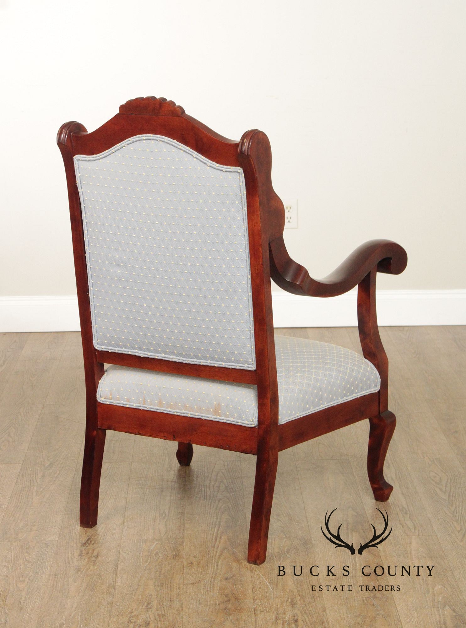 Antique Victorian Mahogany Set Of Two Parlor Chairs