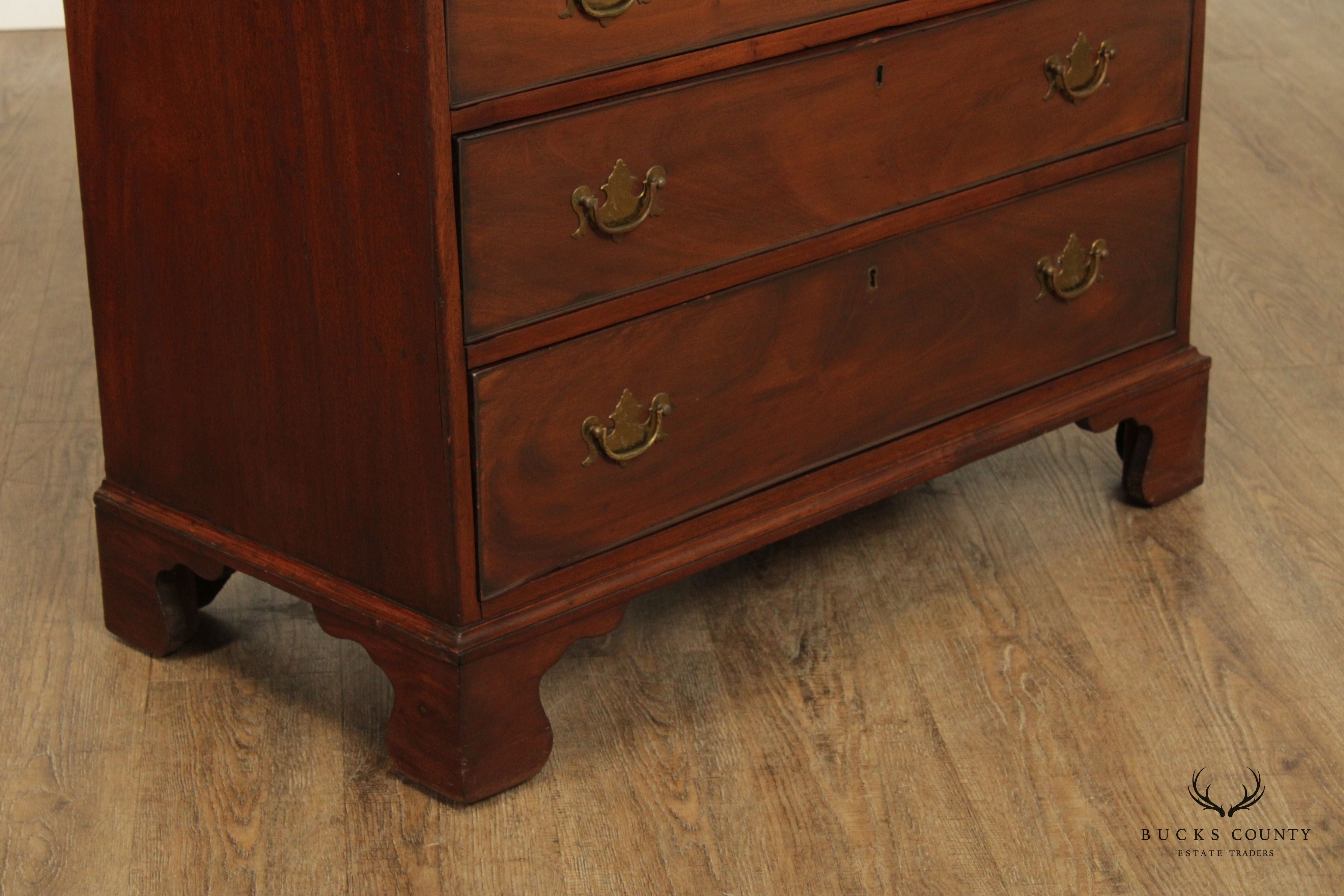 Antique 18th C. American Chippendale Style Mahogany Chest of Drawers