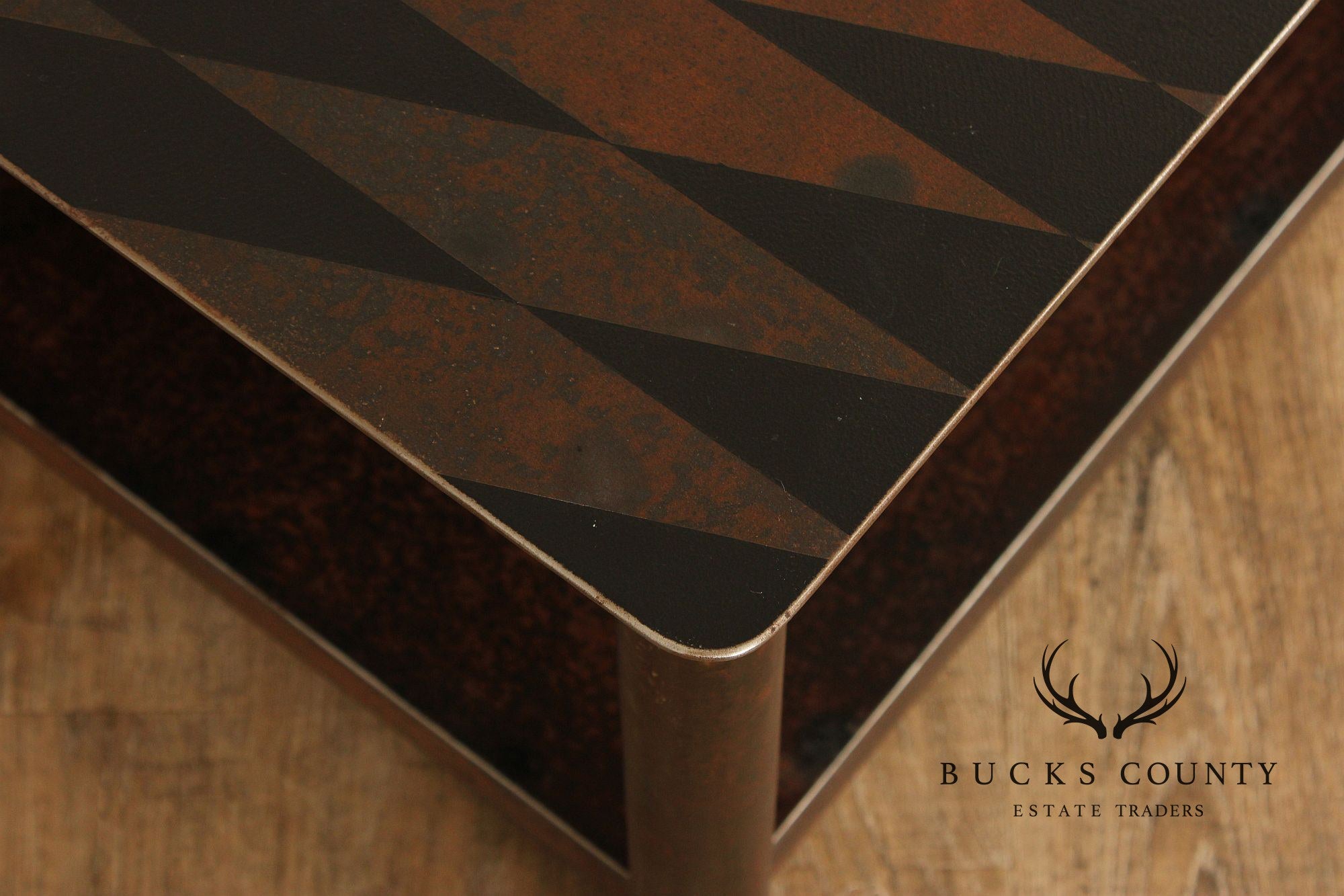 Jim Rose Patinated and Oxidized Steel Coffee Table