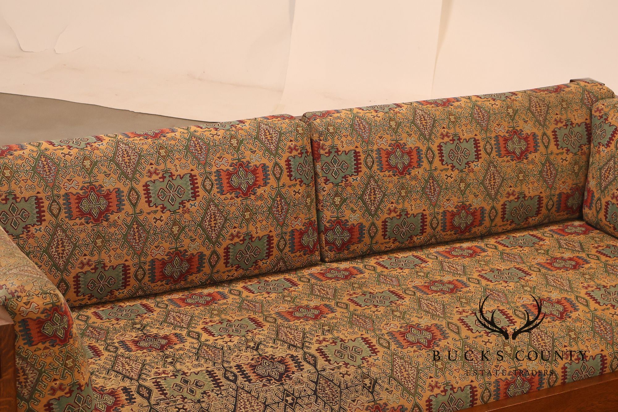 Stickley Mission Collection Oak Settle Sofa