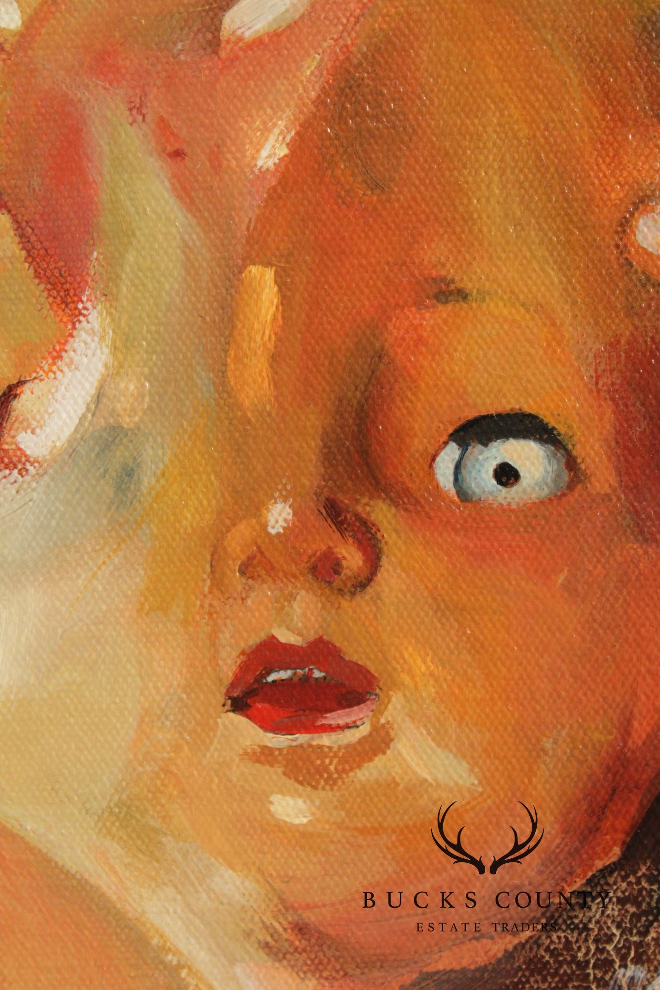 Shawn Barber Oil Painting, 'Multiple Skull Heads'