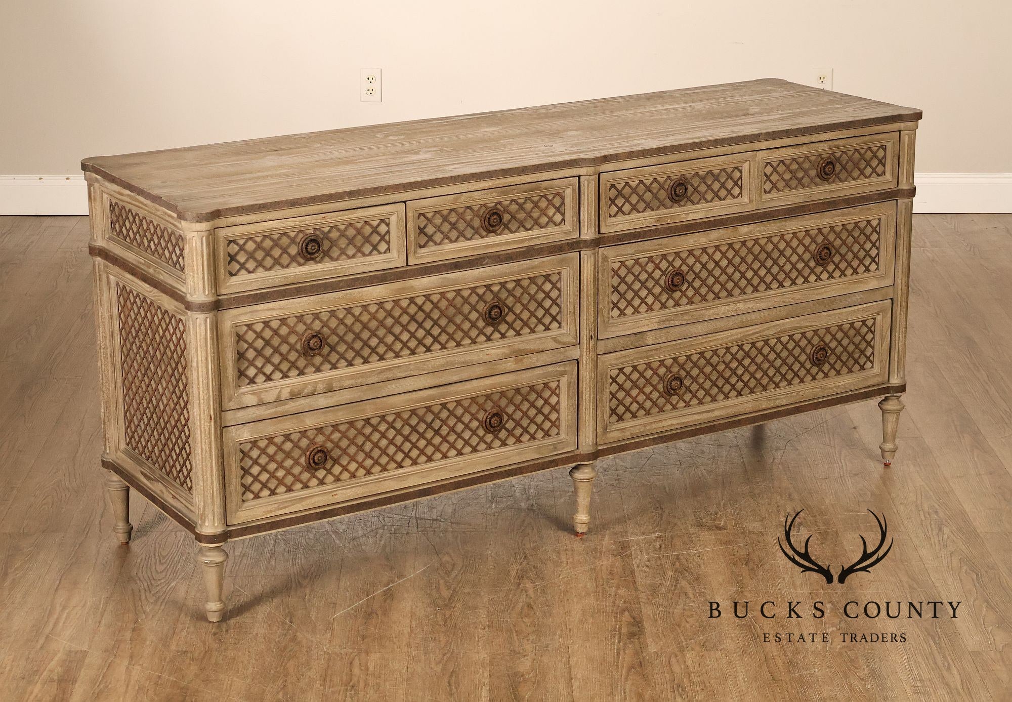 Restoration Hardware Treillage Collection Louis XVI Style  Latticework Double Dresser
