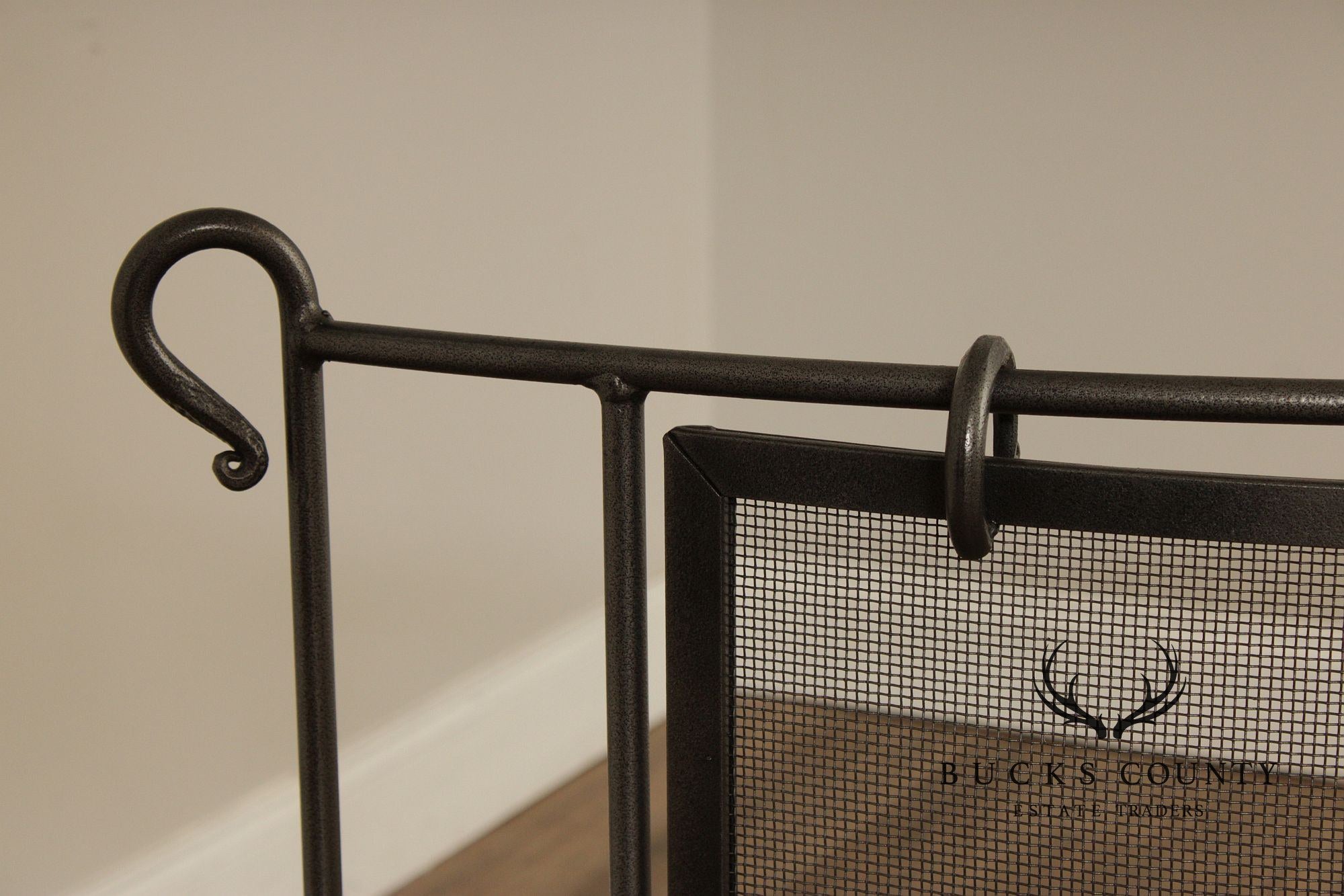 Pilgrim Bowed Forged Iron Fireplace Screen