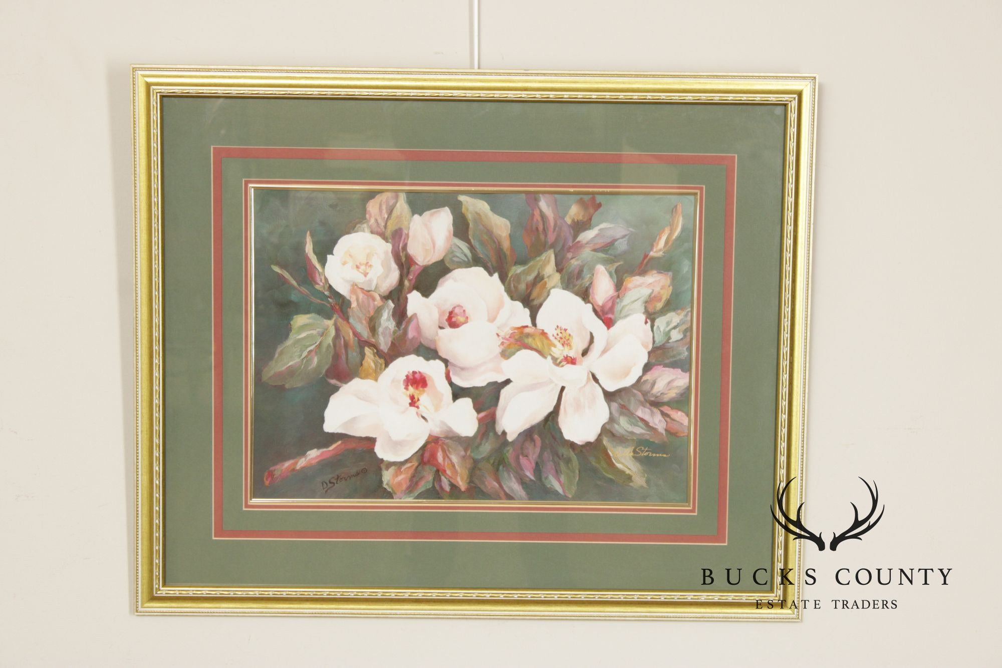 Della Storms Signed Print, 'Midnight Magnolia'