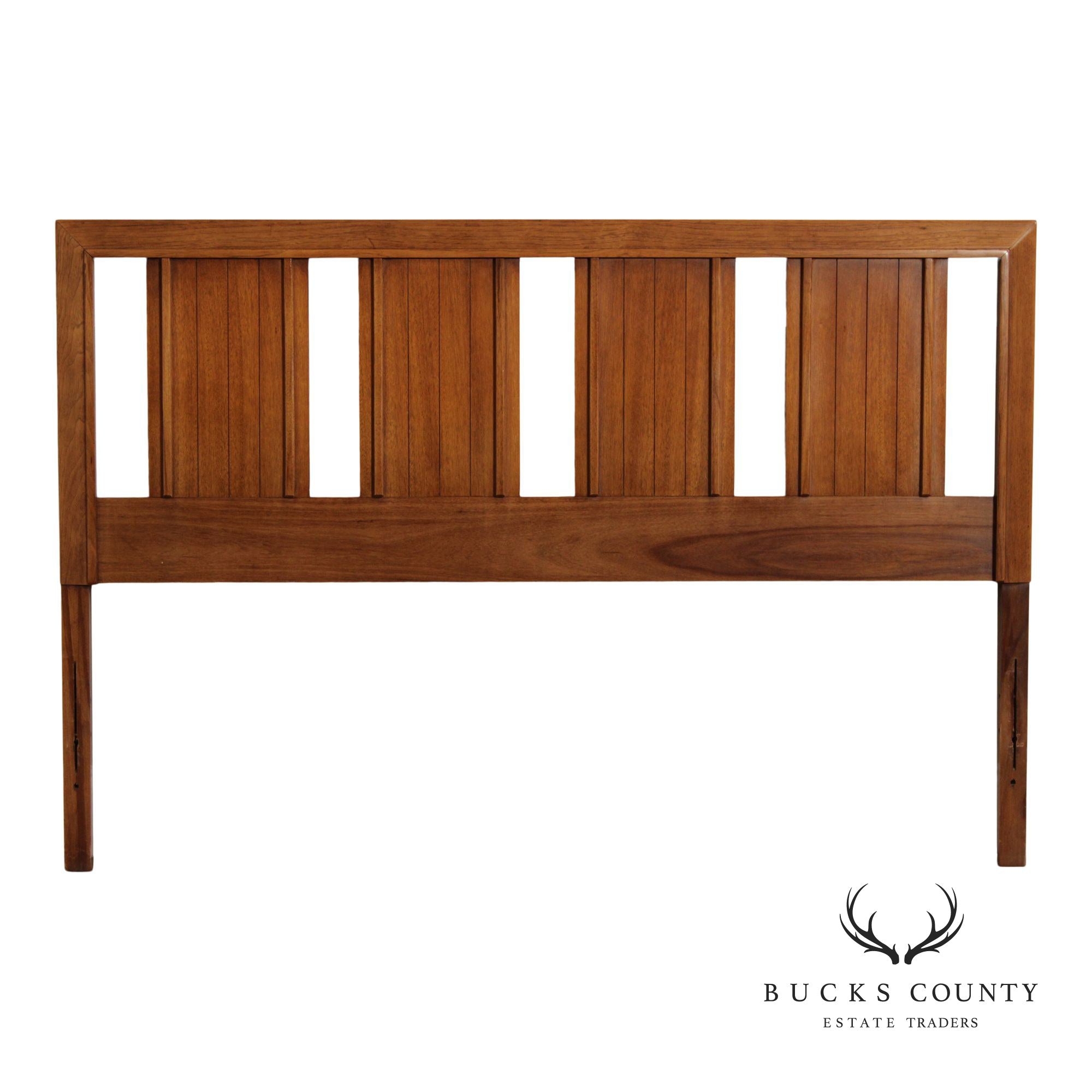 Kent Coffey Mid Century Modern Walnut Full Size Headboard