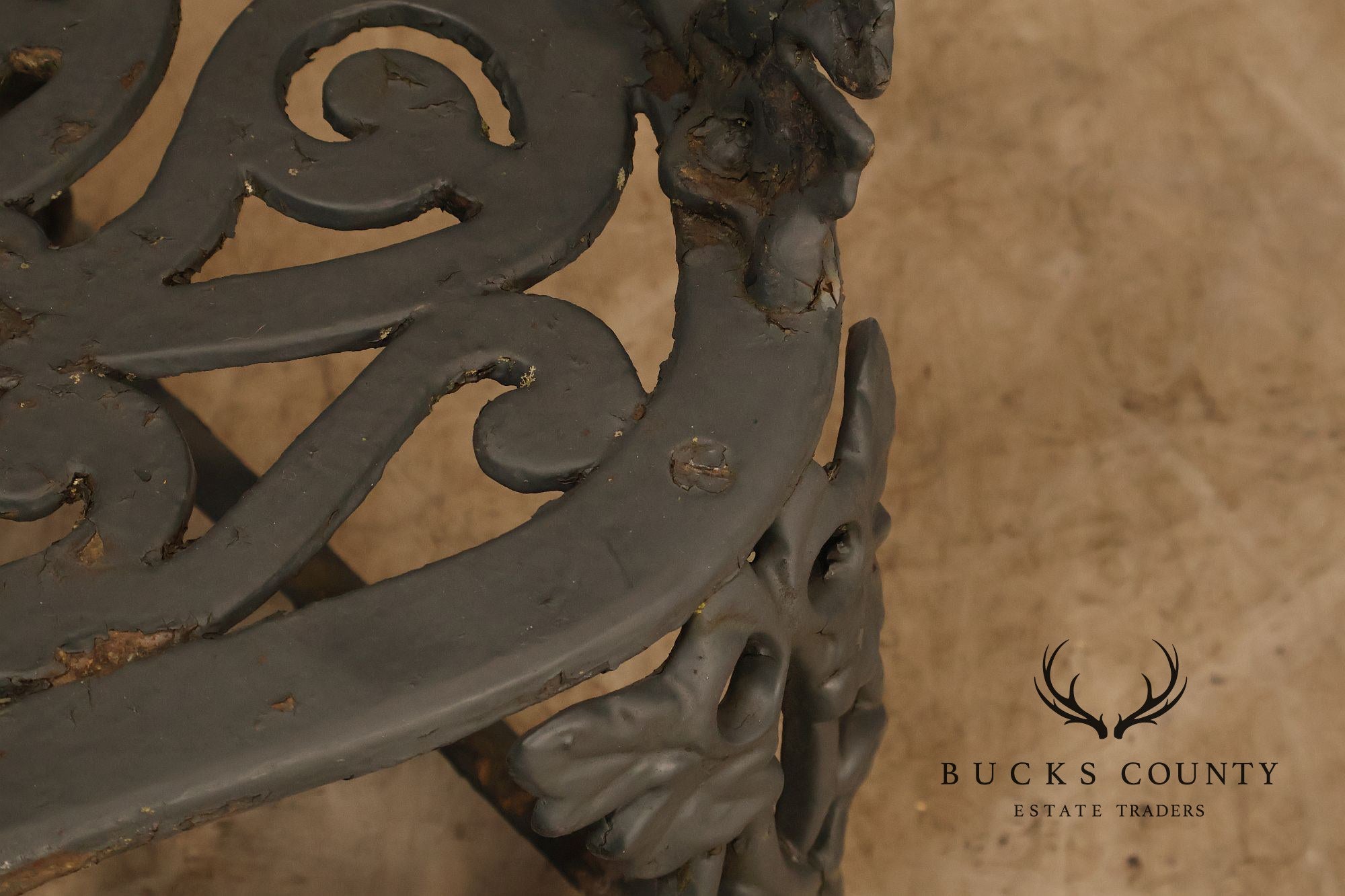 Antique Victorian Cast Iron Garden Bench