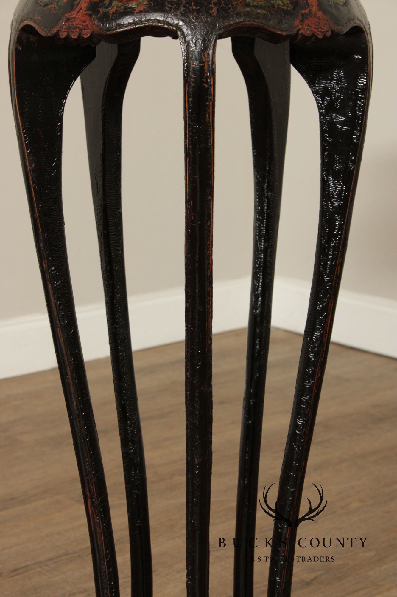 Vintage Asian Pair of Lacquered Plant Stands