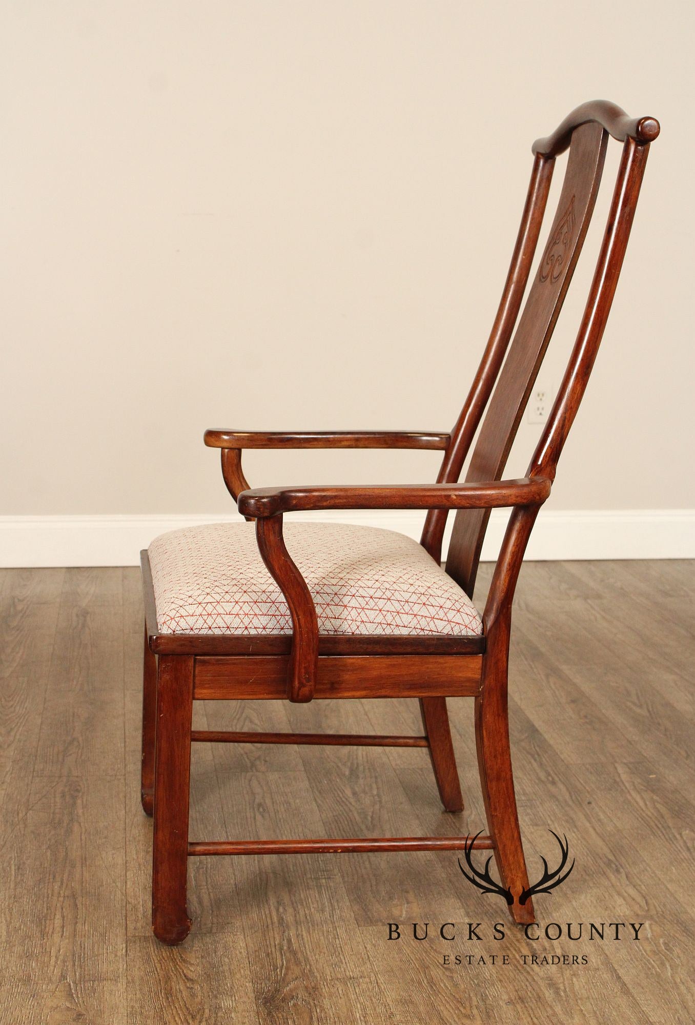 Bernhardt Chinese Style Set of Four Yoke Back Dining Chairs