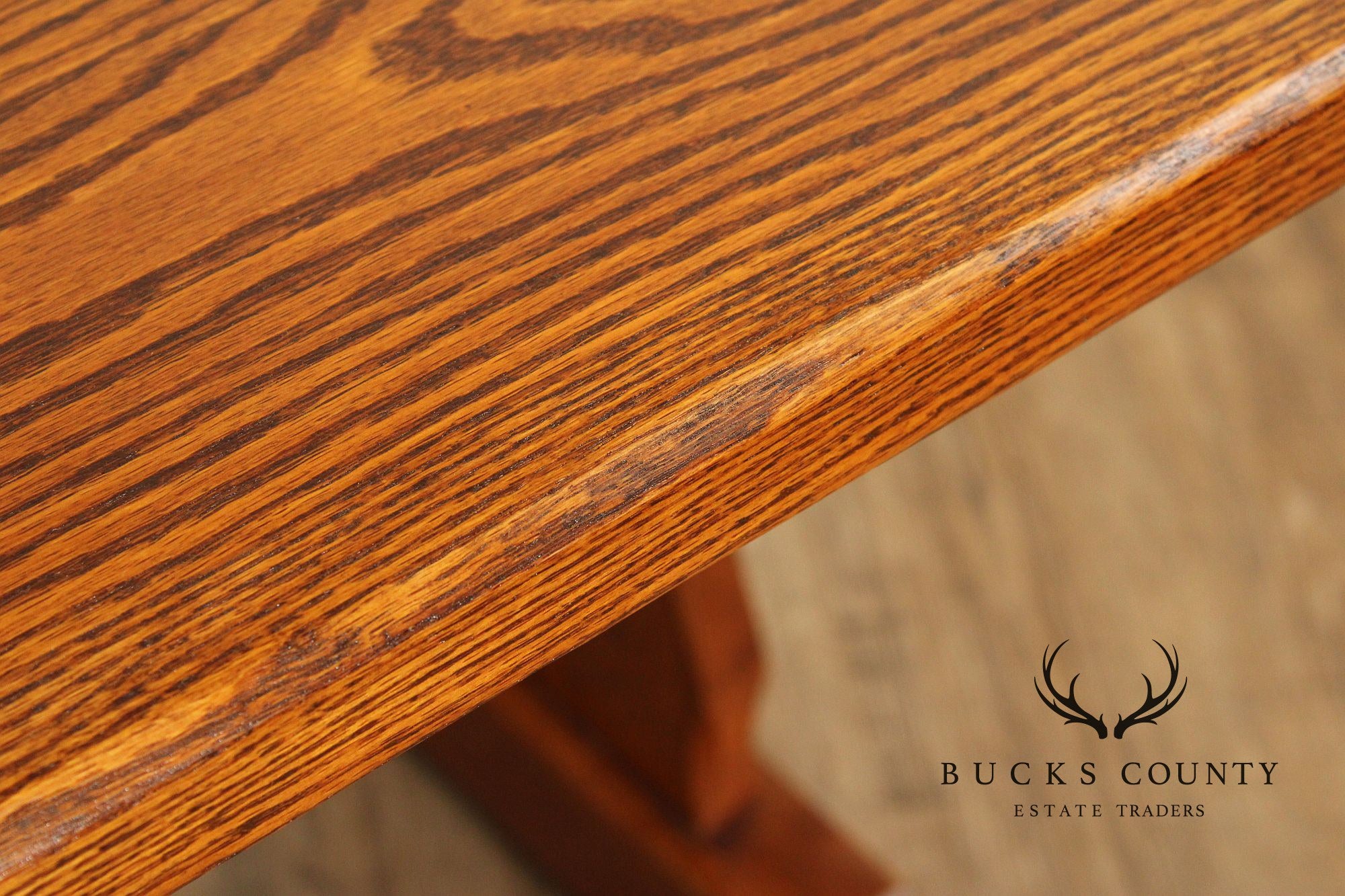 Hunt Country Furniture Solid Oak Trestle Dining Table