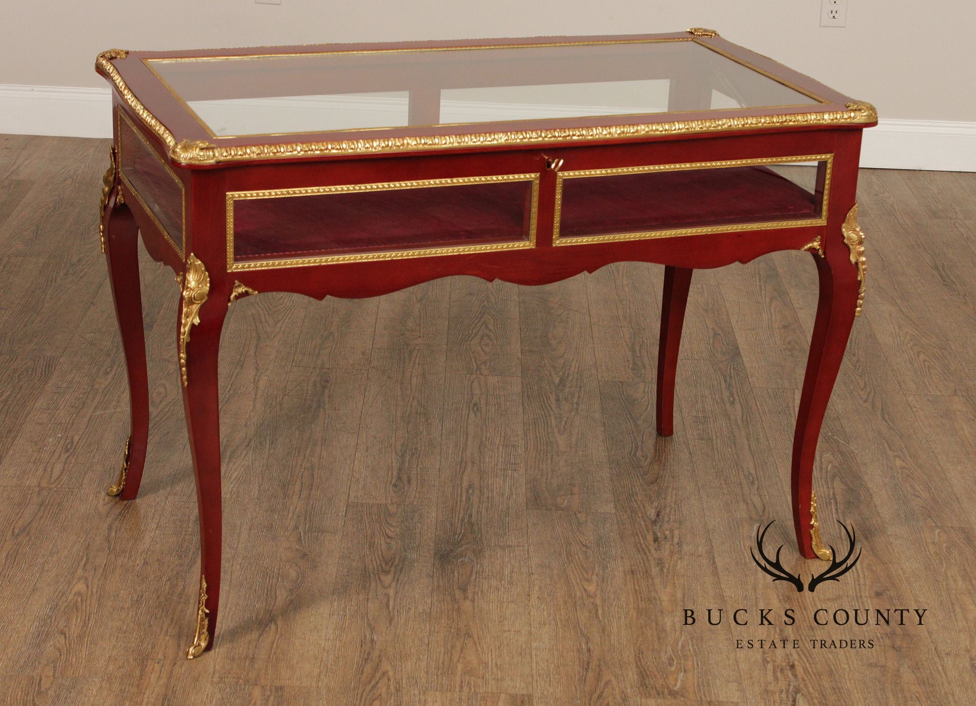 French Louis XV Style Vitrine Table