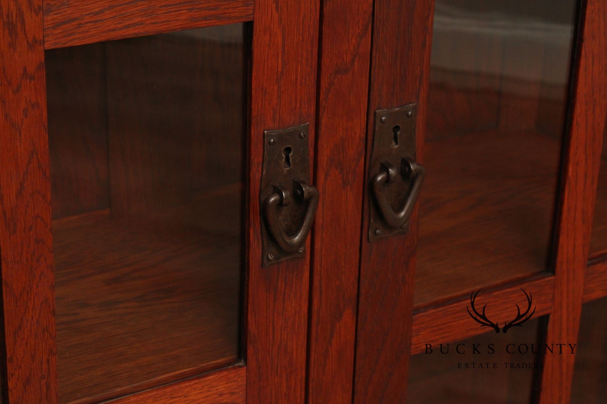 Gustav Stickley Rare Antique Mission Oak Small Two Door Bookcase